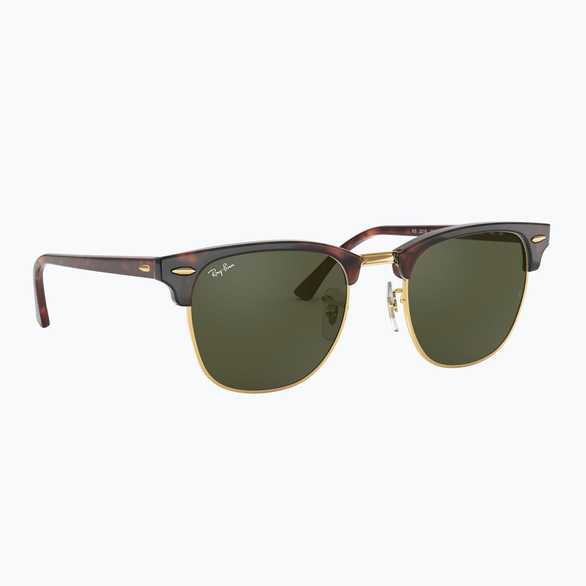Okulary przeciwsłoneczne Ray-Ban Clubmaster Classic tortoiseshell/gold/green g-15 