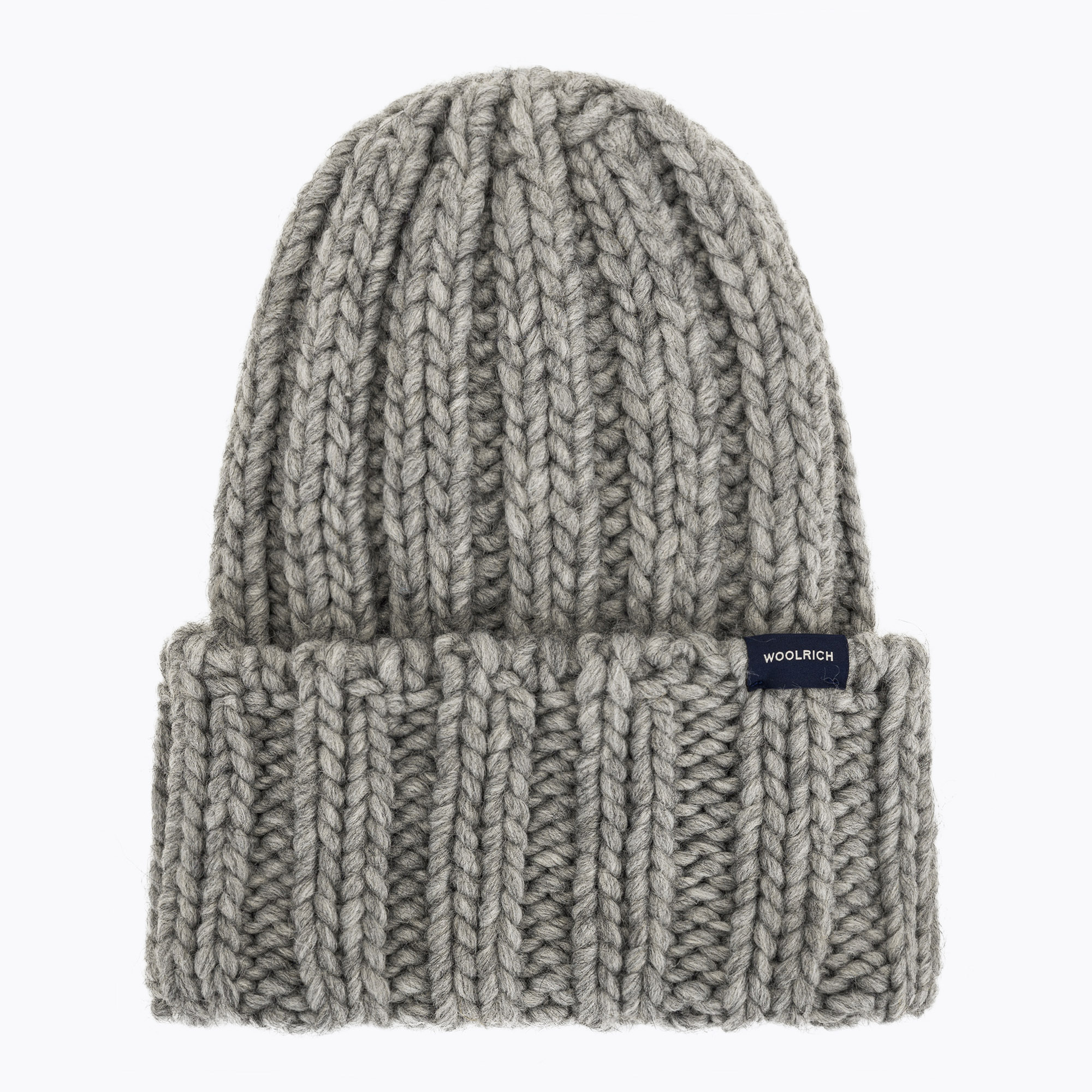 Дамска зимна шапка Woolrich Chunky Beanie light grey melange