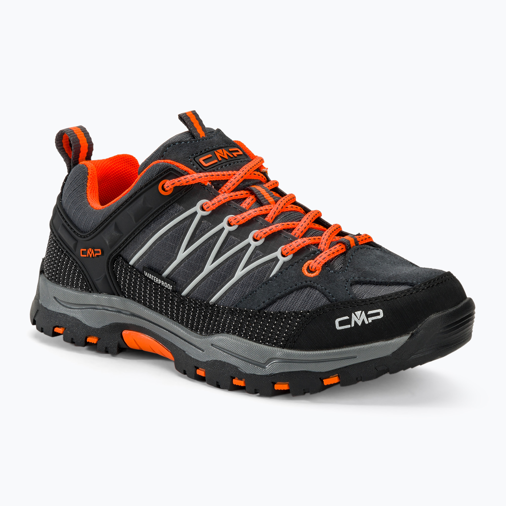 Buty trekkingowe dziecięce CMP Rigel Low Wp antracite/flash orange 
