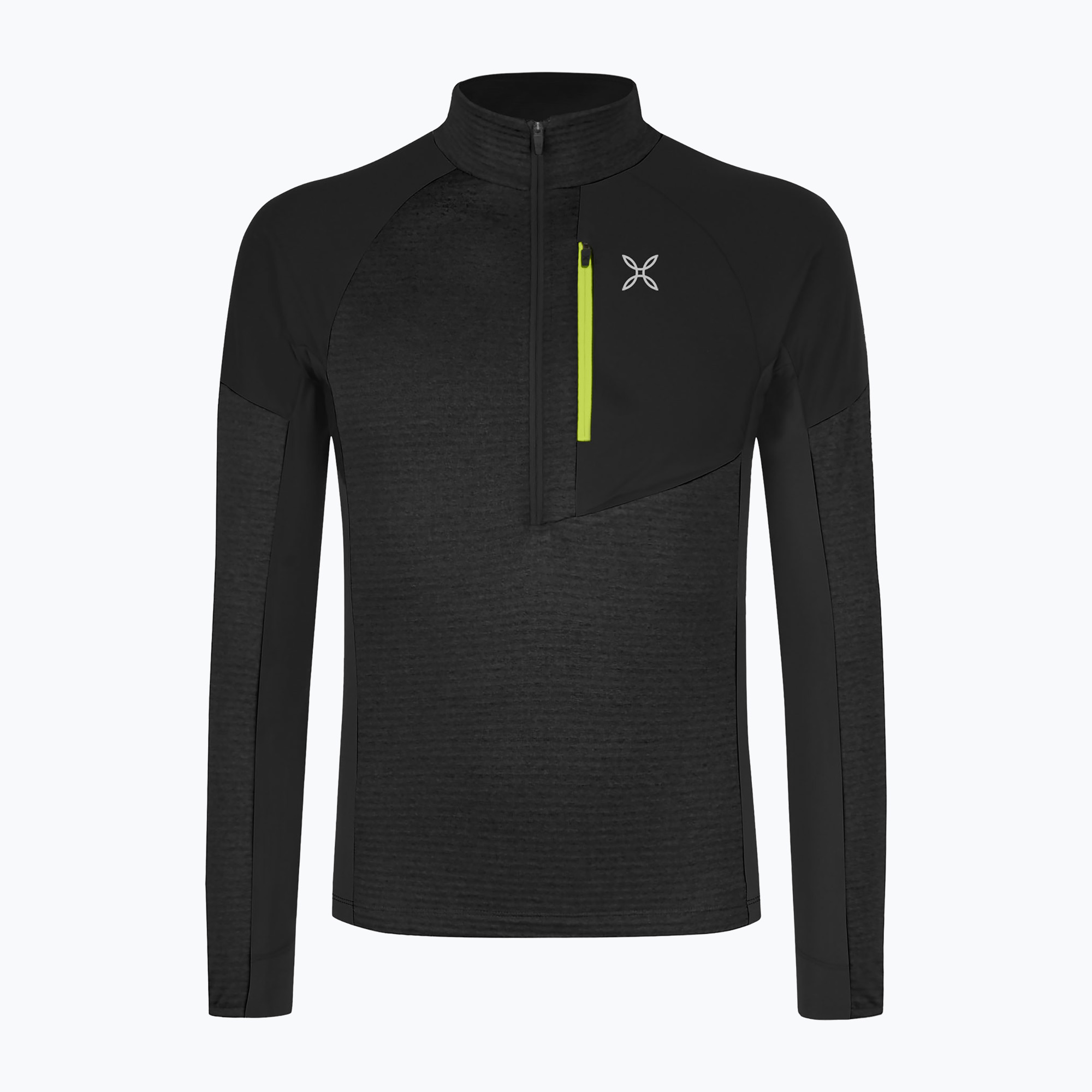 Bluza męska Montura Thermal Grid 2 Anorak black/ lime green 