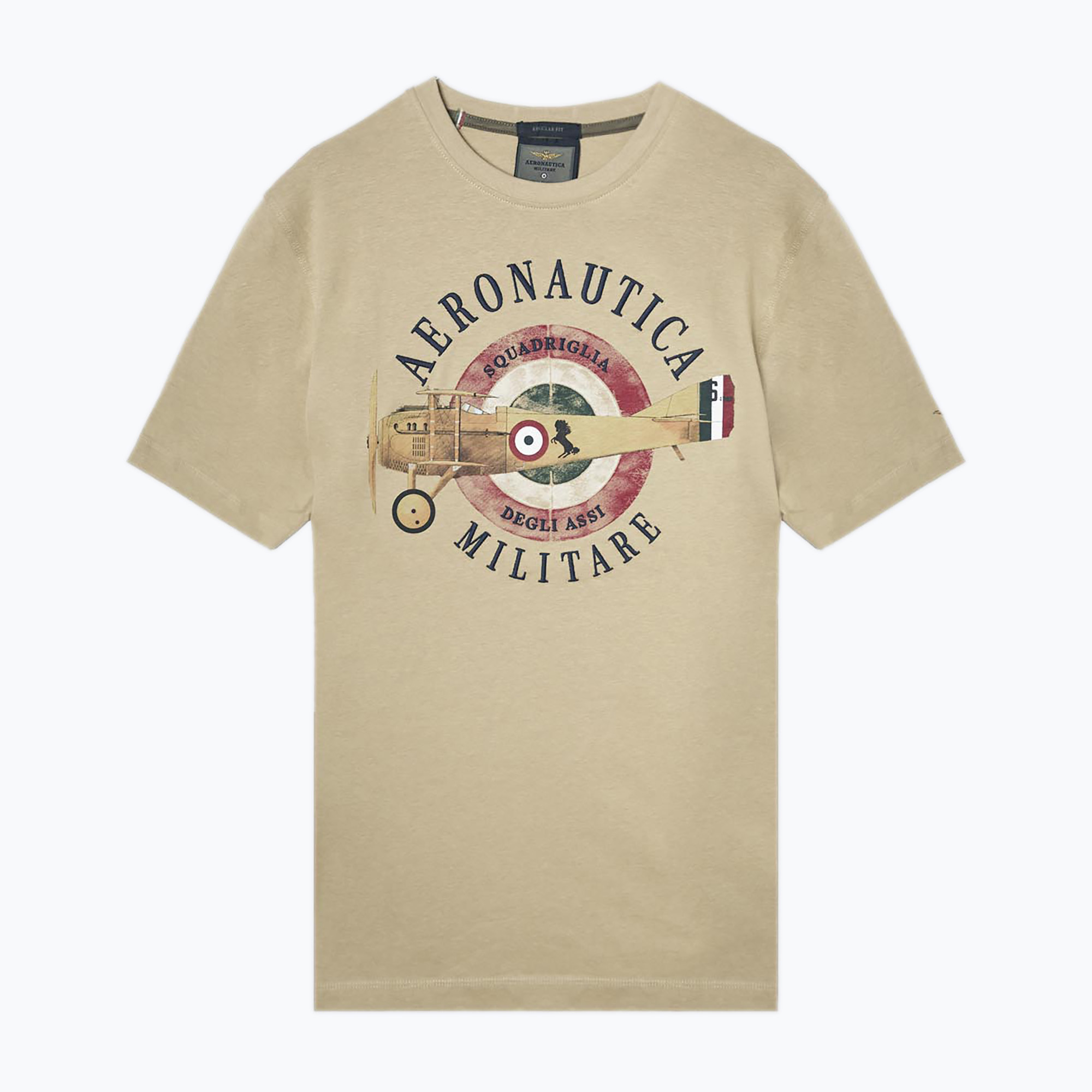 Koszulka męska Aeronautica Militare Squadriglia degli Assi antelope beige 