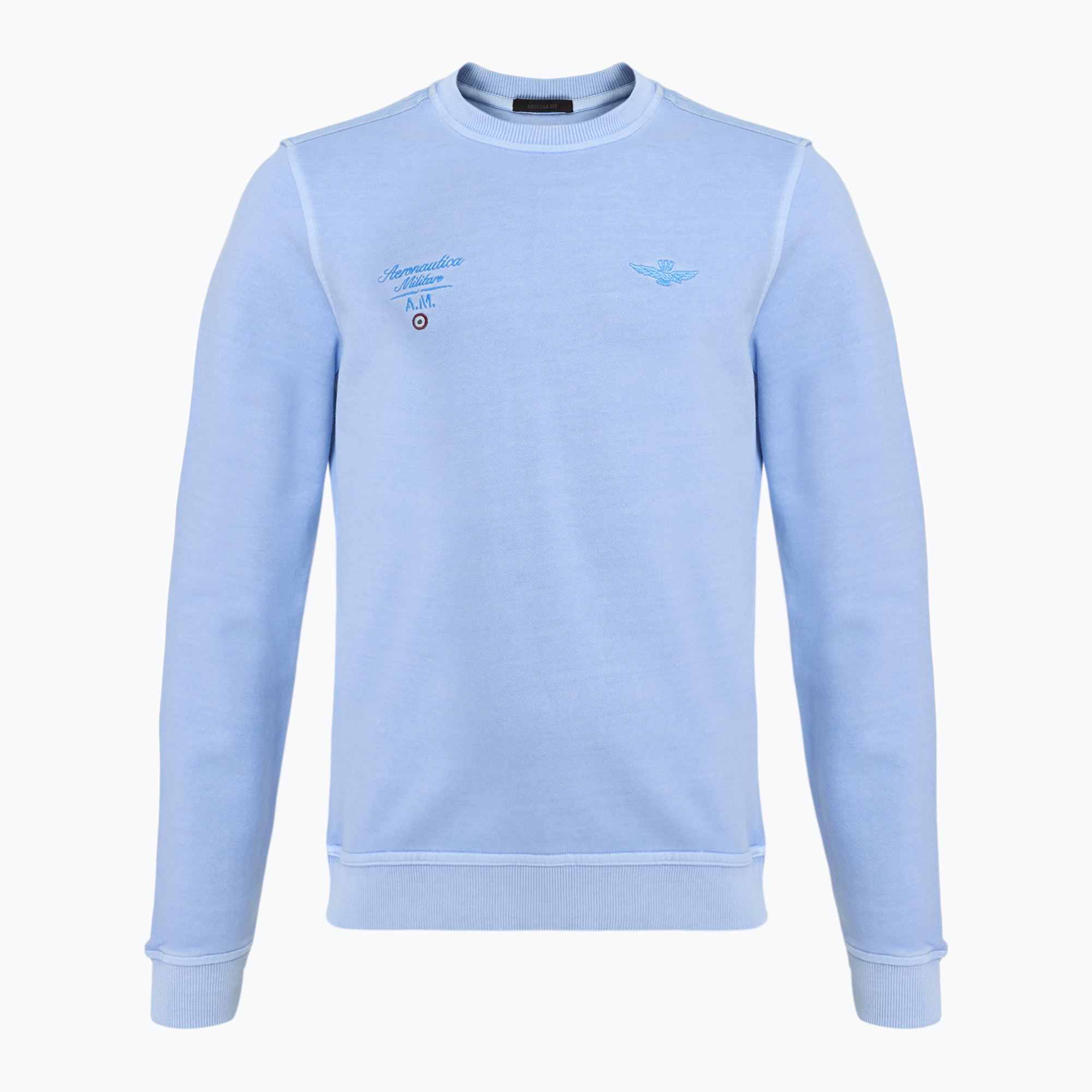 Bluza męska Aeronautica Militare Girocollo ice blue washed 