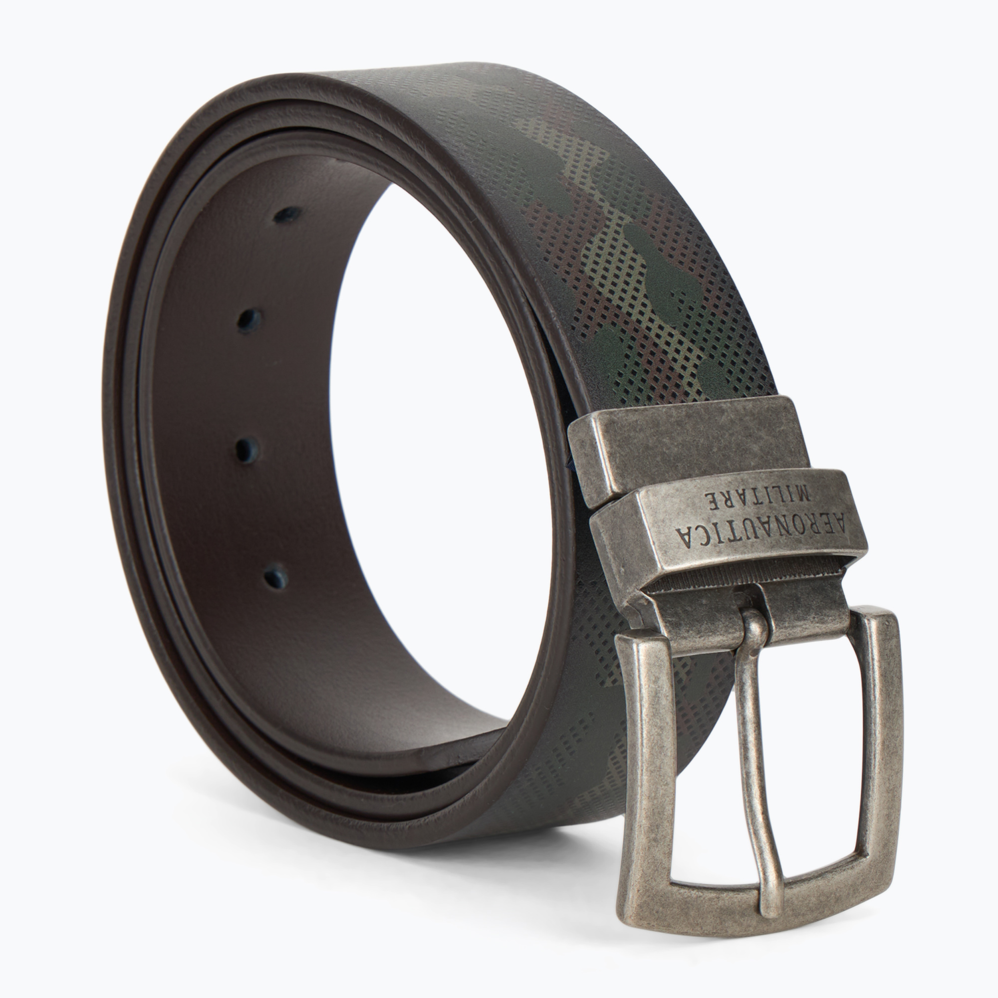 Pasek do spodni męski Aeronautica Militare 251CP264PL276 camou military olive / testa di moro