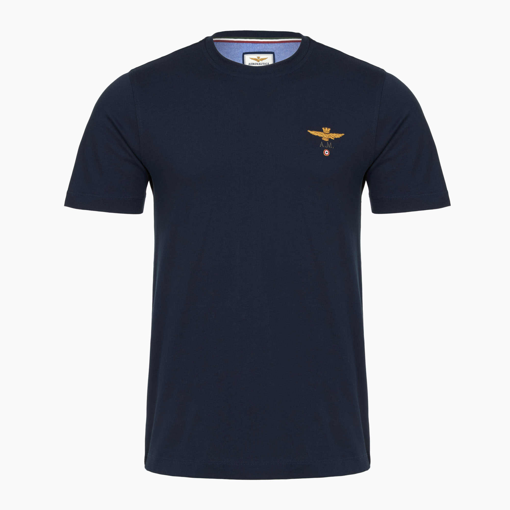 Koszulka męska Aeronautica Militare 252TS1580UJ00372 Basic Crewneck blu navy 
