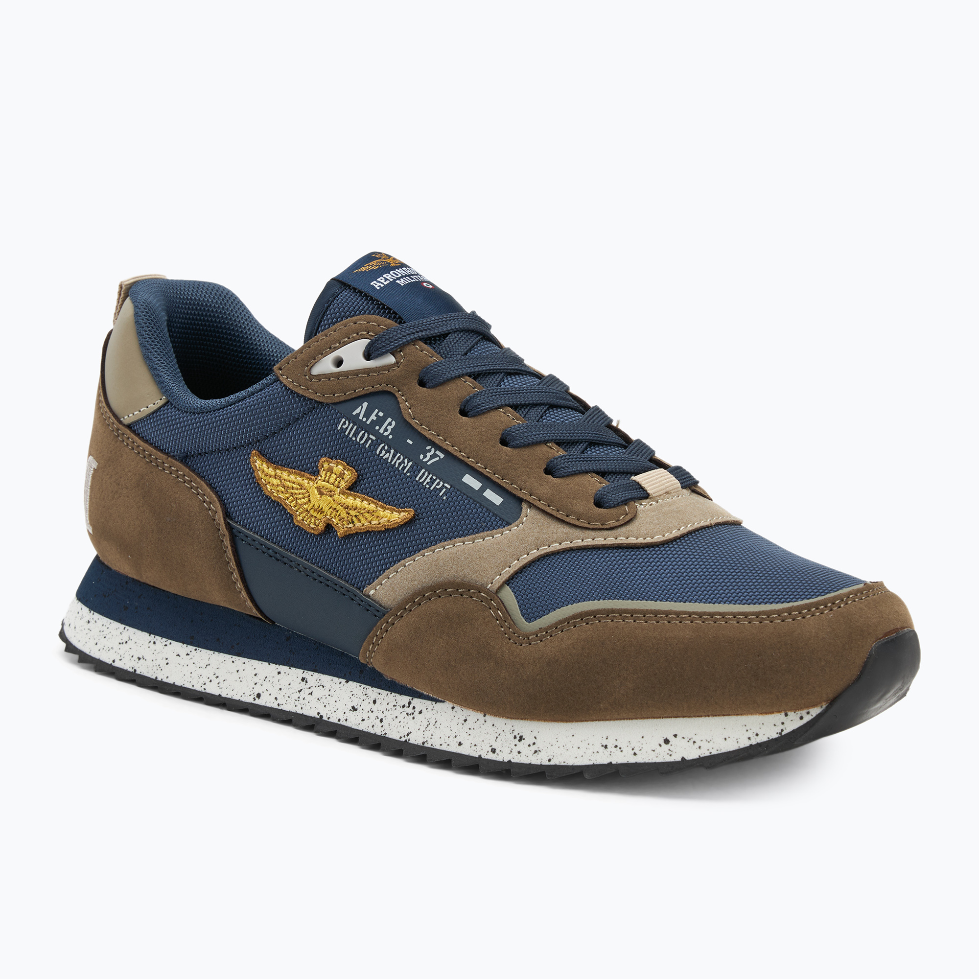 Buty męskie Aeronautica Militare 252SC0288UCT03545 blu navy/brown 