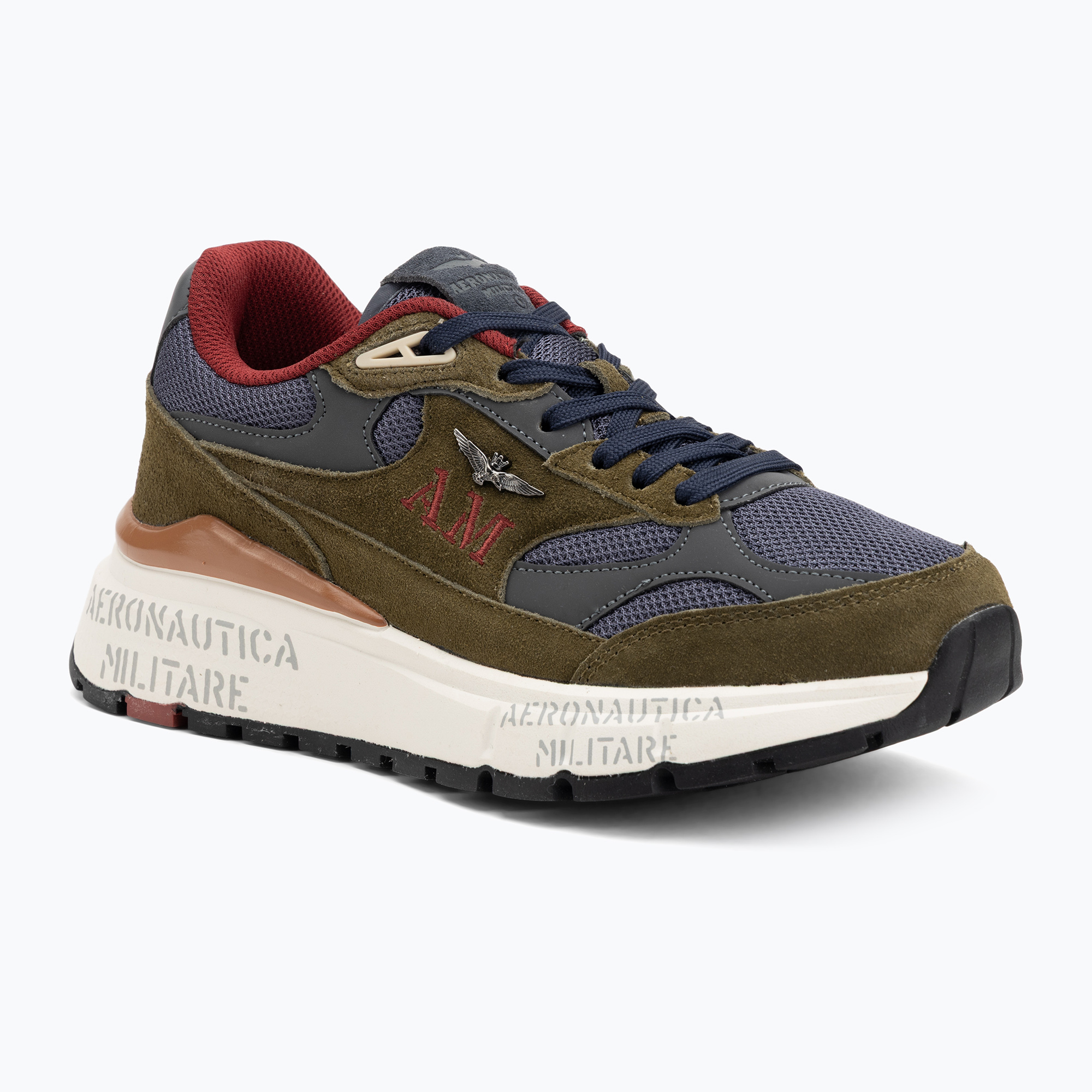 Buty męskie Aeronautica Militare 252SC0318UCT04248 verde militare/blu navy