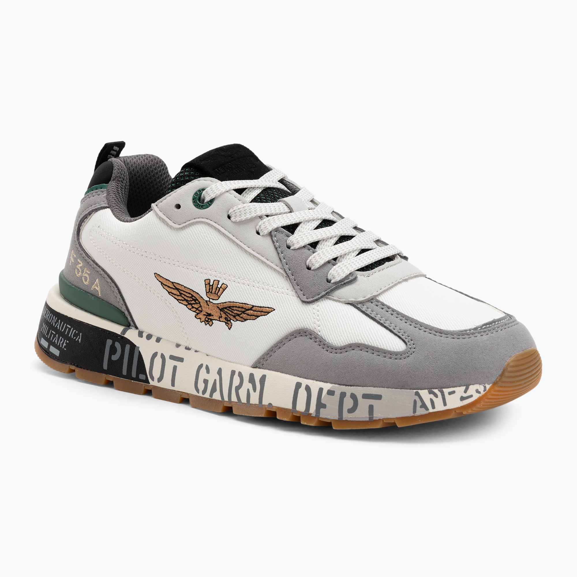Buty męskie Aeronautica Militare 252SC0276UCT03380 multicolor bianco/grigio/verde 