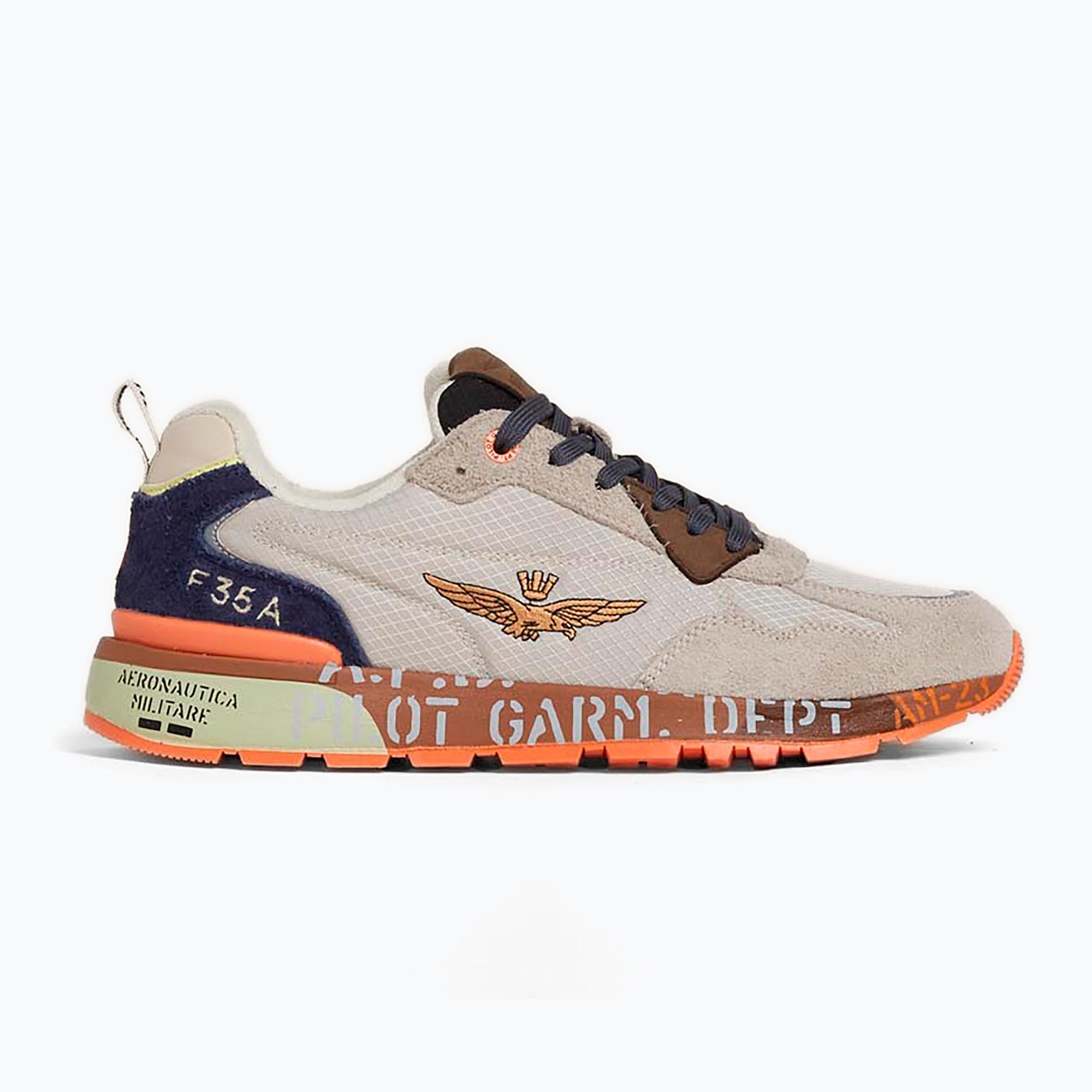 Buty męskie Aeronautica Militare 252SC0276UCT03546 multicolor beige/blu navy 