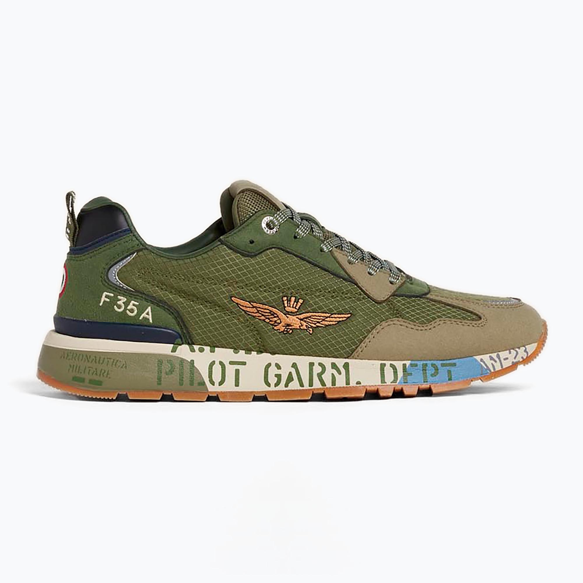Buty męskie Aeronautica Militare 252SC0276UCT04249 verde militare 