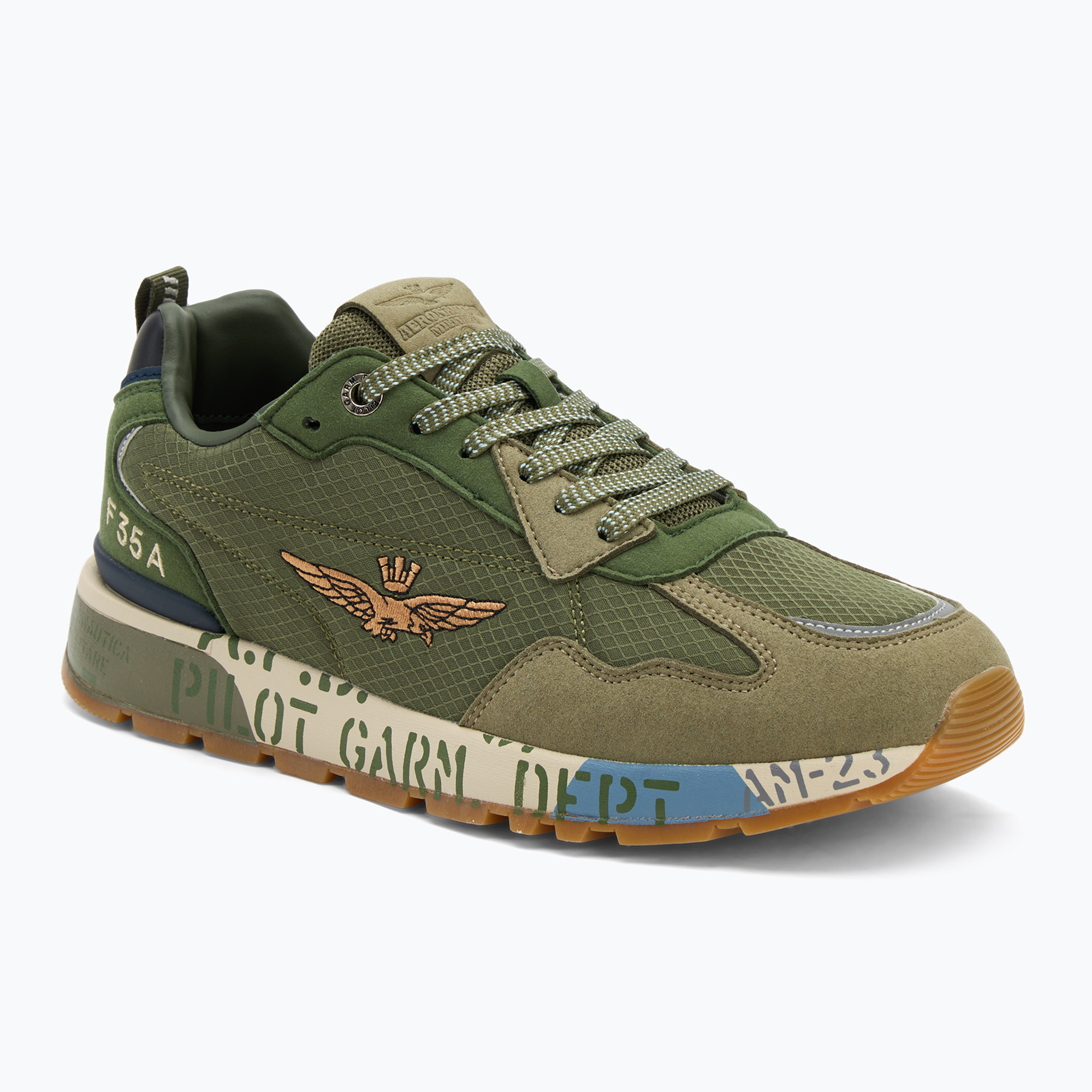 Buty męskie Aeronautica Militare 252SC0276UCT04249 verde militare 