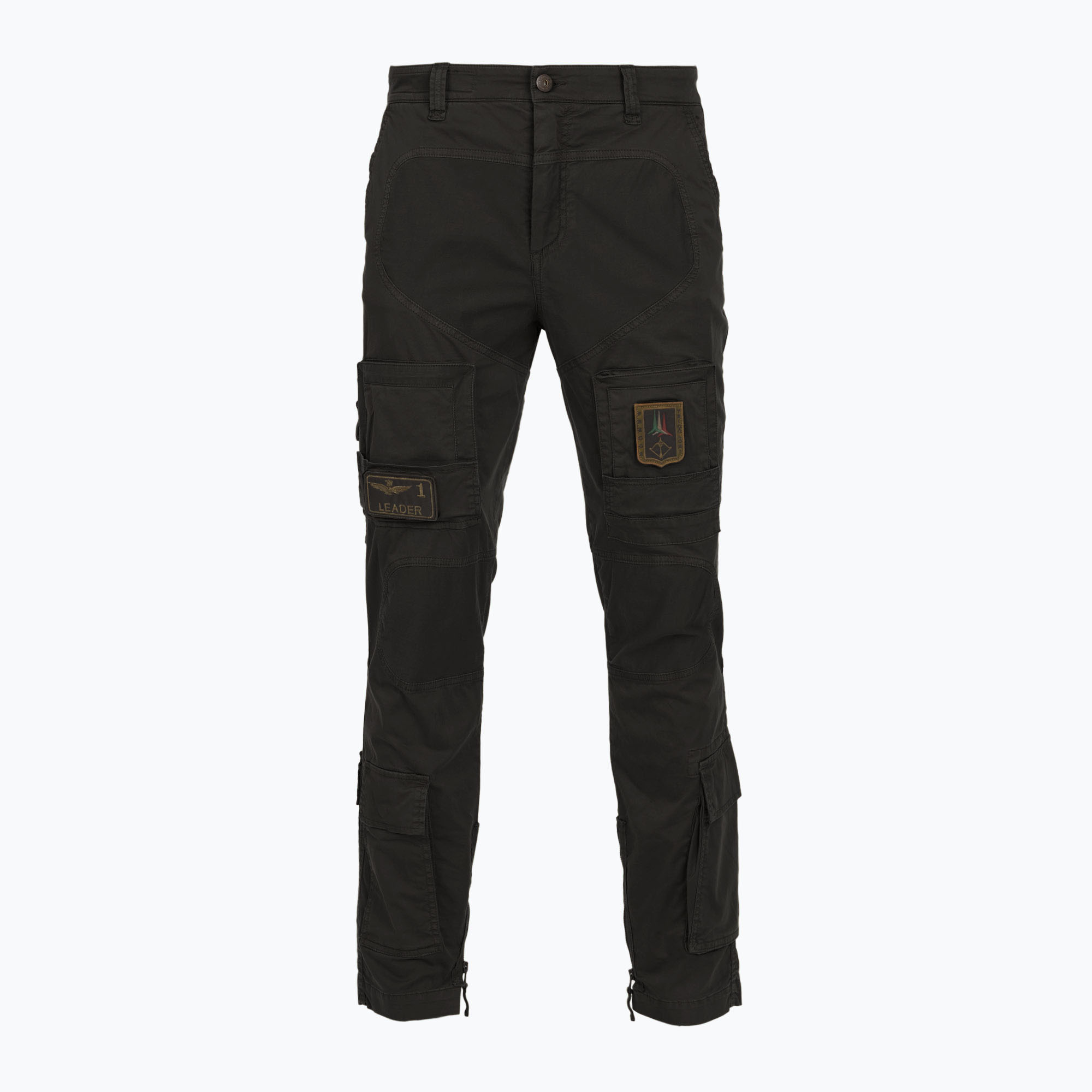 Spodnie męskie Aeronautica Militare 252PA1387UCT01493 Iconic Anti-G jet black 
