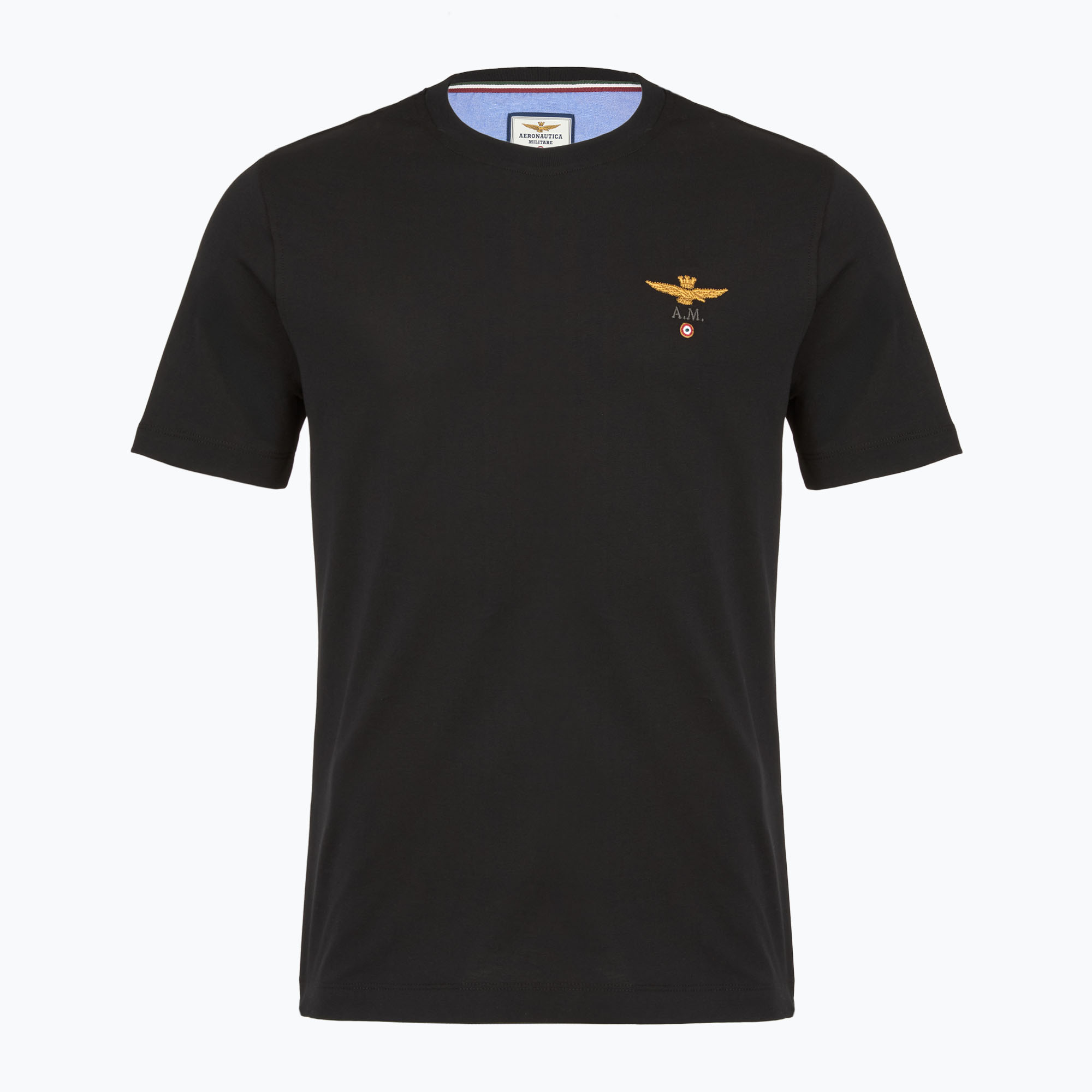Koszulka męska Aeronautica Militare 252TS1580UJ00372 Basic Crewneck jet black 