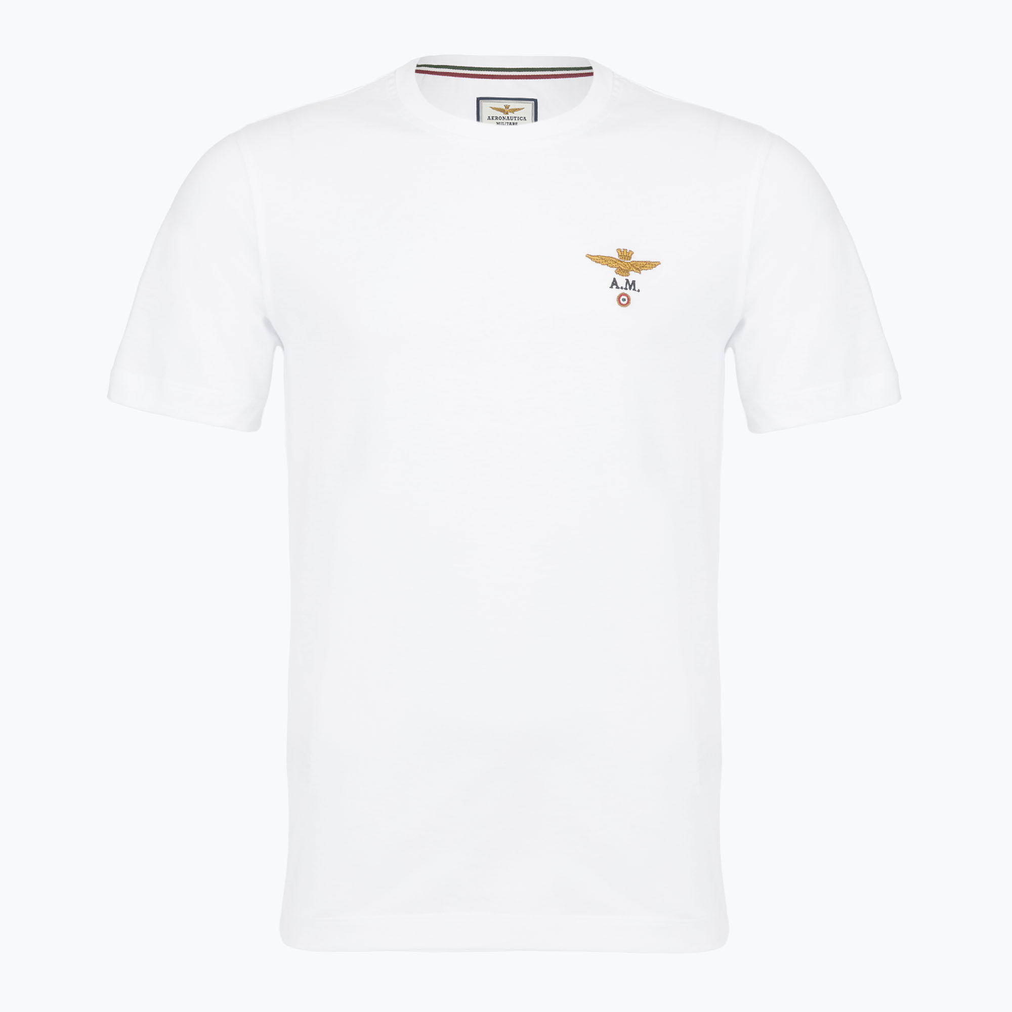 Koszulka męska Aeronautica Militare 252TS1580UJ00372 Basic Crewneck off white 