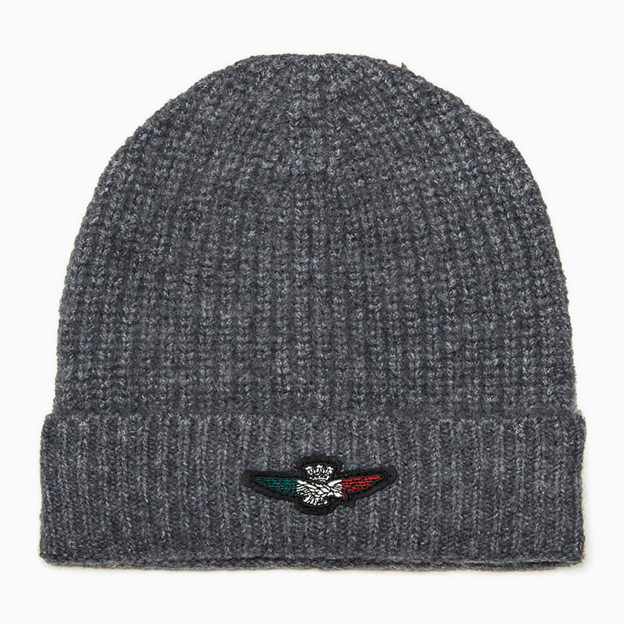 Czapka zimowa męska Aeronautica Militare 252CU0034UL00451 grigio scuro melange 
