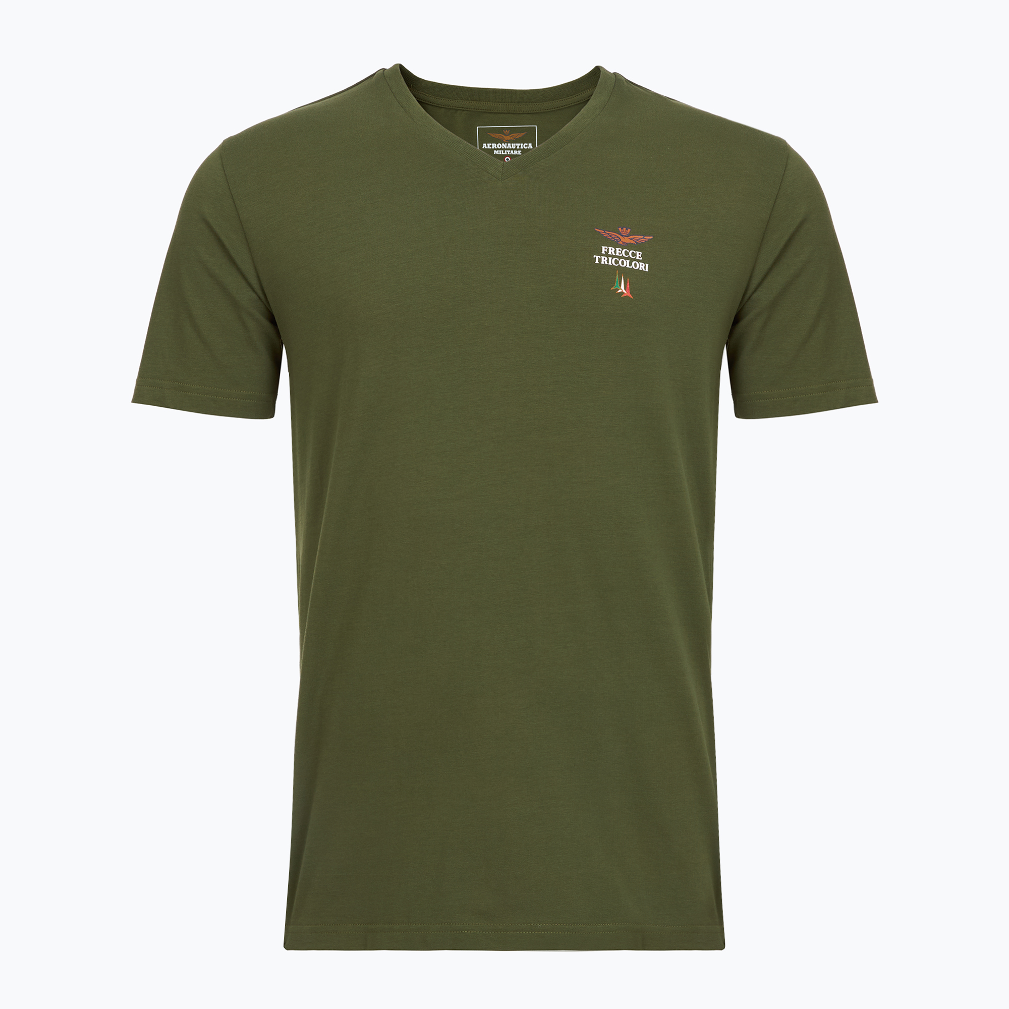 Мъжка тениска Aeronautica Militare AM1UTI006 V-Neck military