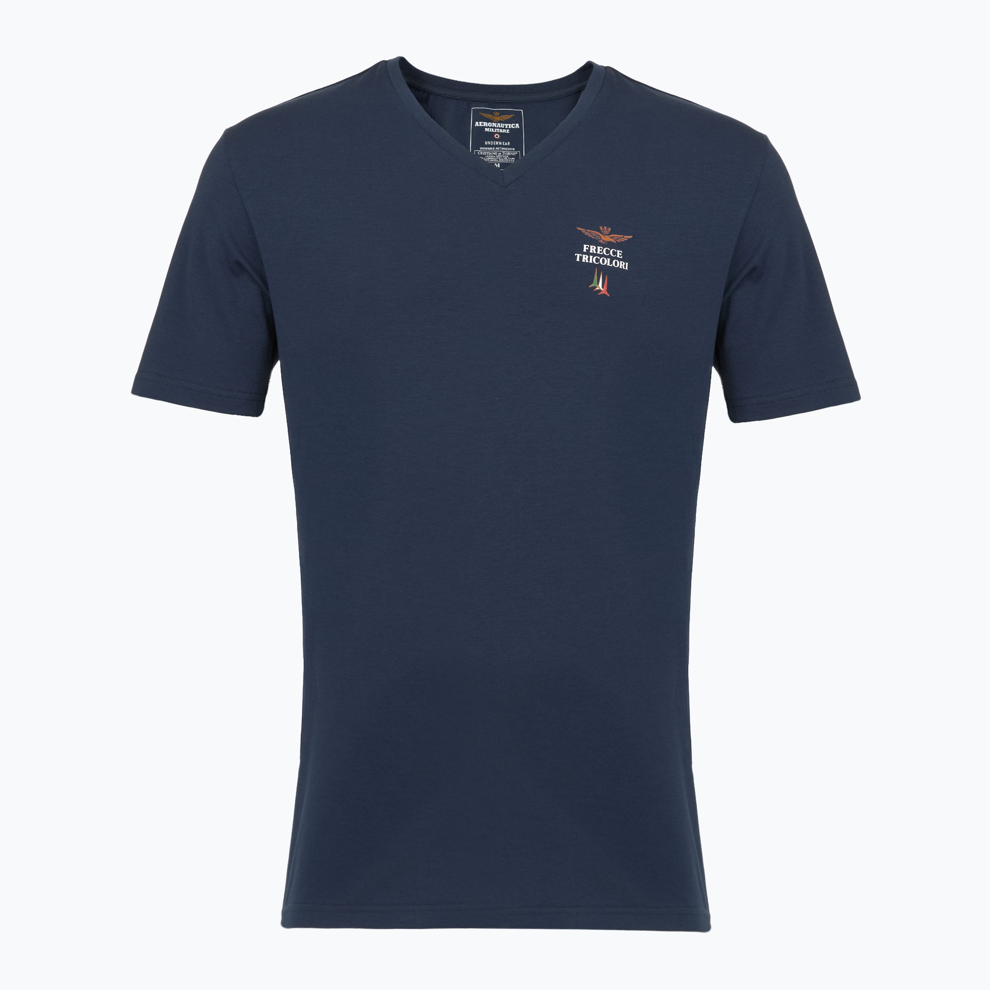 Férfi póló Aeronautica Militare AM1UTI006 V-Neck blue (AM1UTI006 V-Neck)