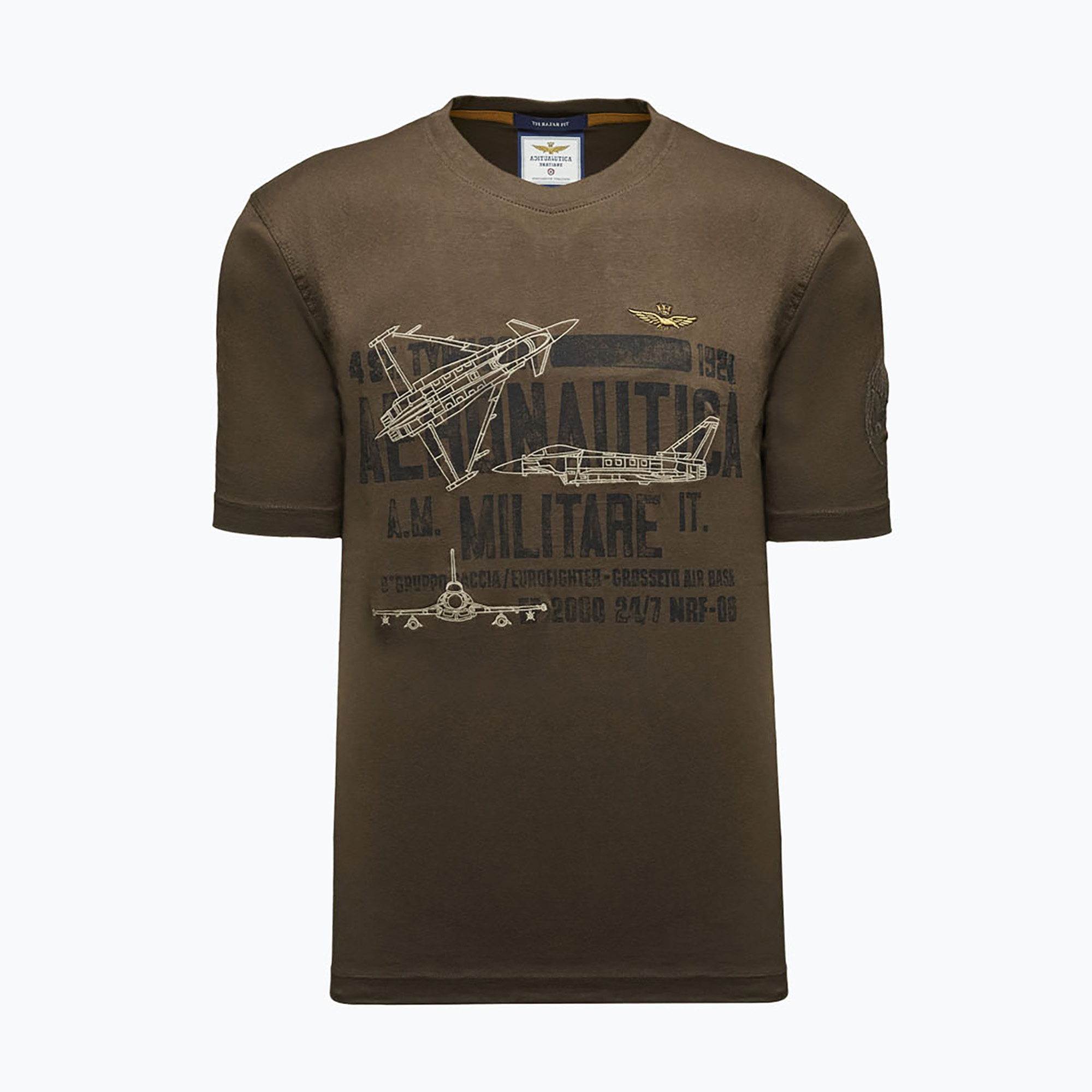 Mъжка тениска Aeronautica Militare TS2535UJ00641 chestnut brown
