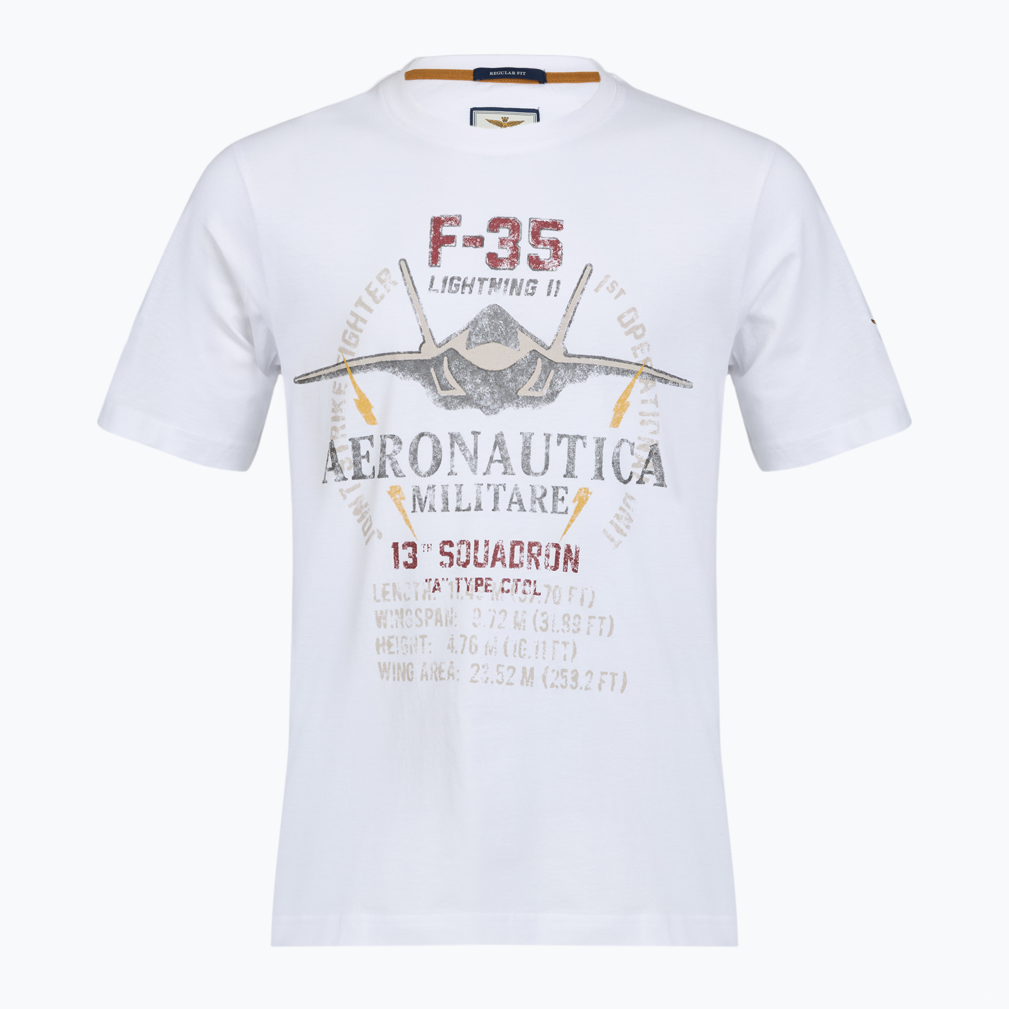 Koszulka męska Aeronautica Militare TS2536UJ00641 off white 