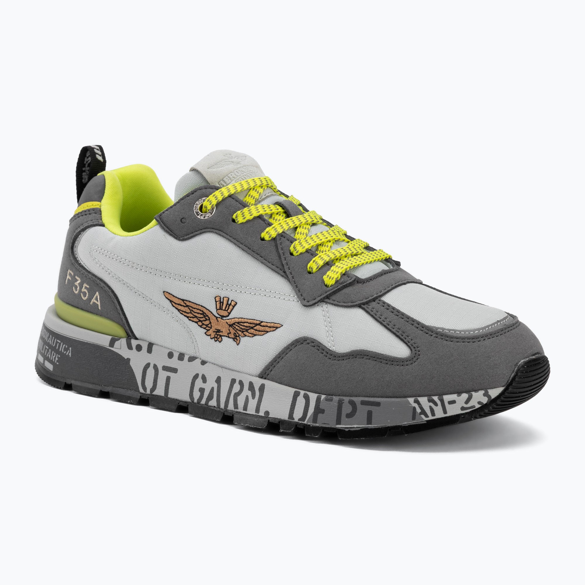 Buty męskie Aeronautica Militare SC0276UCT04327 nero/grigio