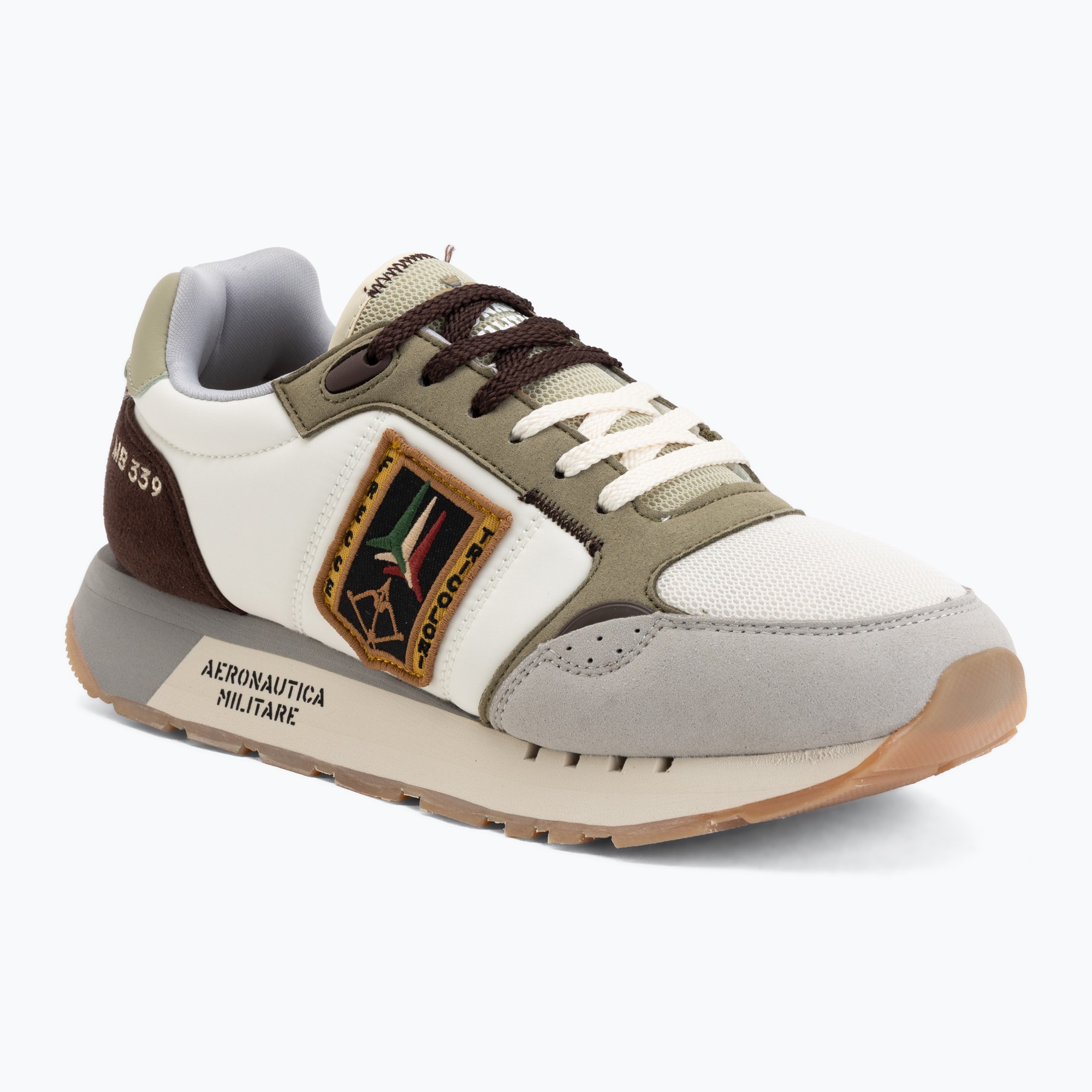 Мъжки обувки Aeronautica Militare SC0292UCT03331 off white/green/brown/grey