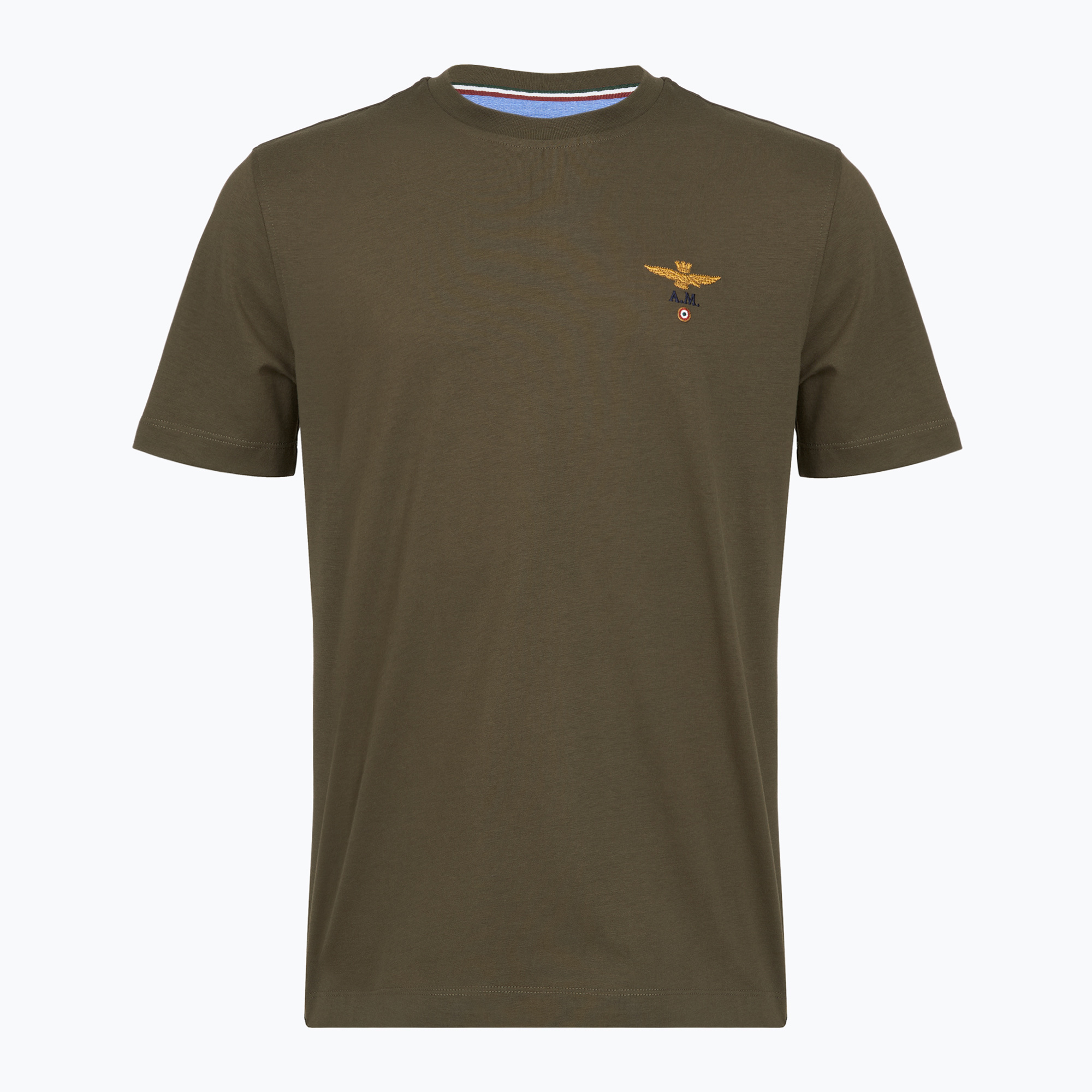 Koszulka męska Aeronautica Militare TS1580UJ00372 verde scuro 