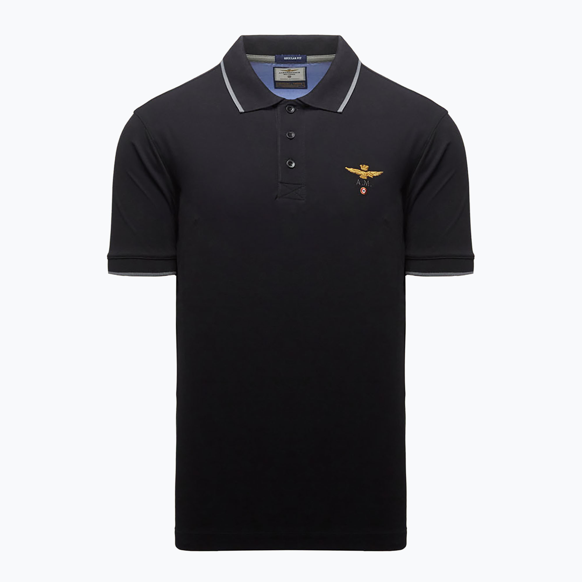 Мъжка поло тениска Aeronautica Militare 262PO1308UP00082 Polo jet black