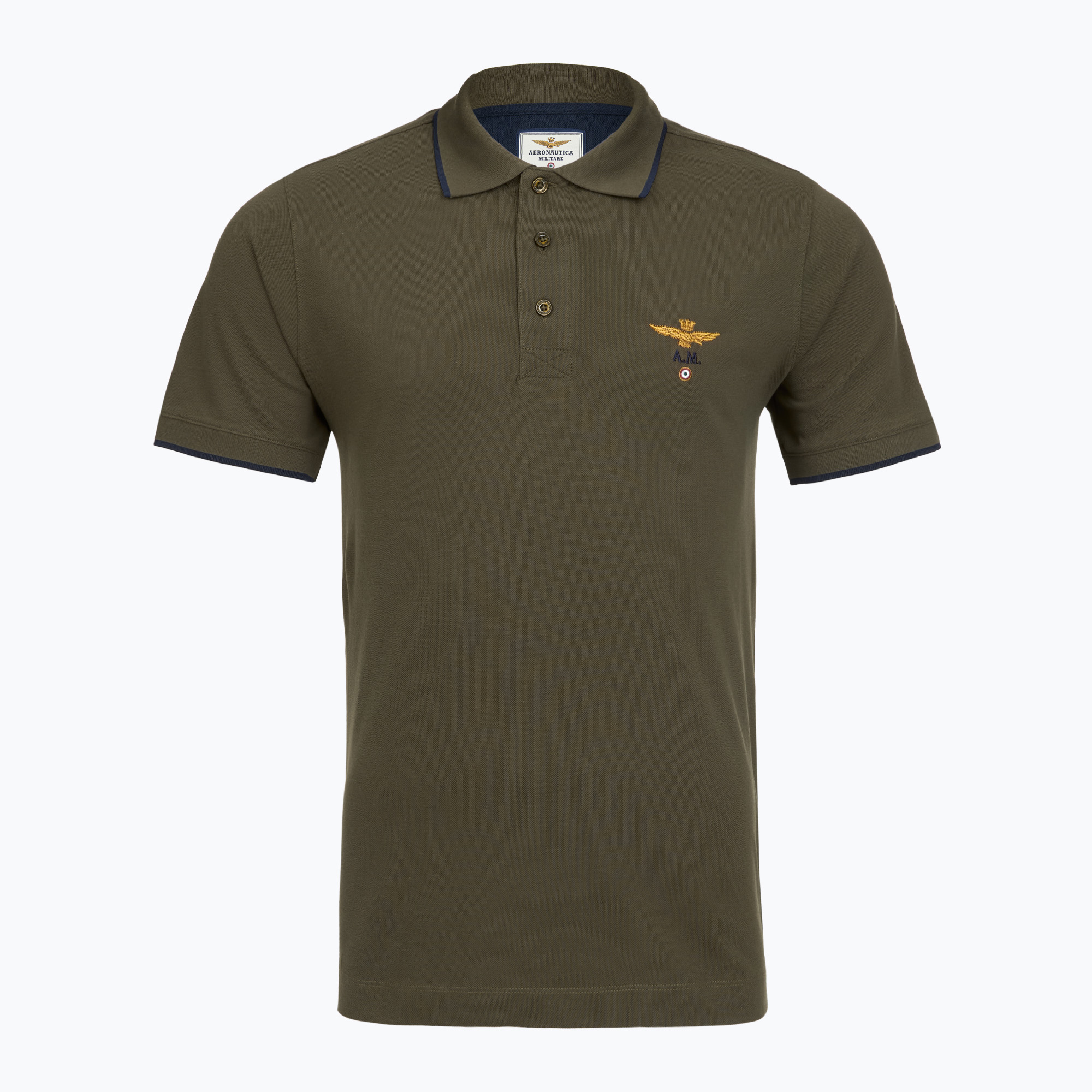 Мъжка поло тениска Aeronautica Militare 262PO1308UP00082 Polo verde scuro