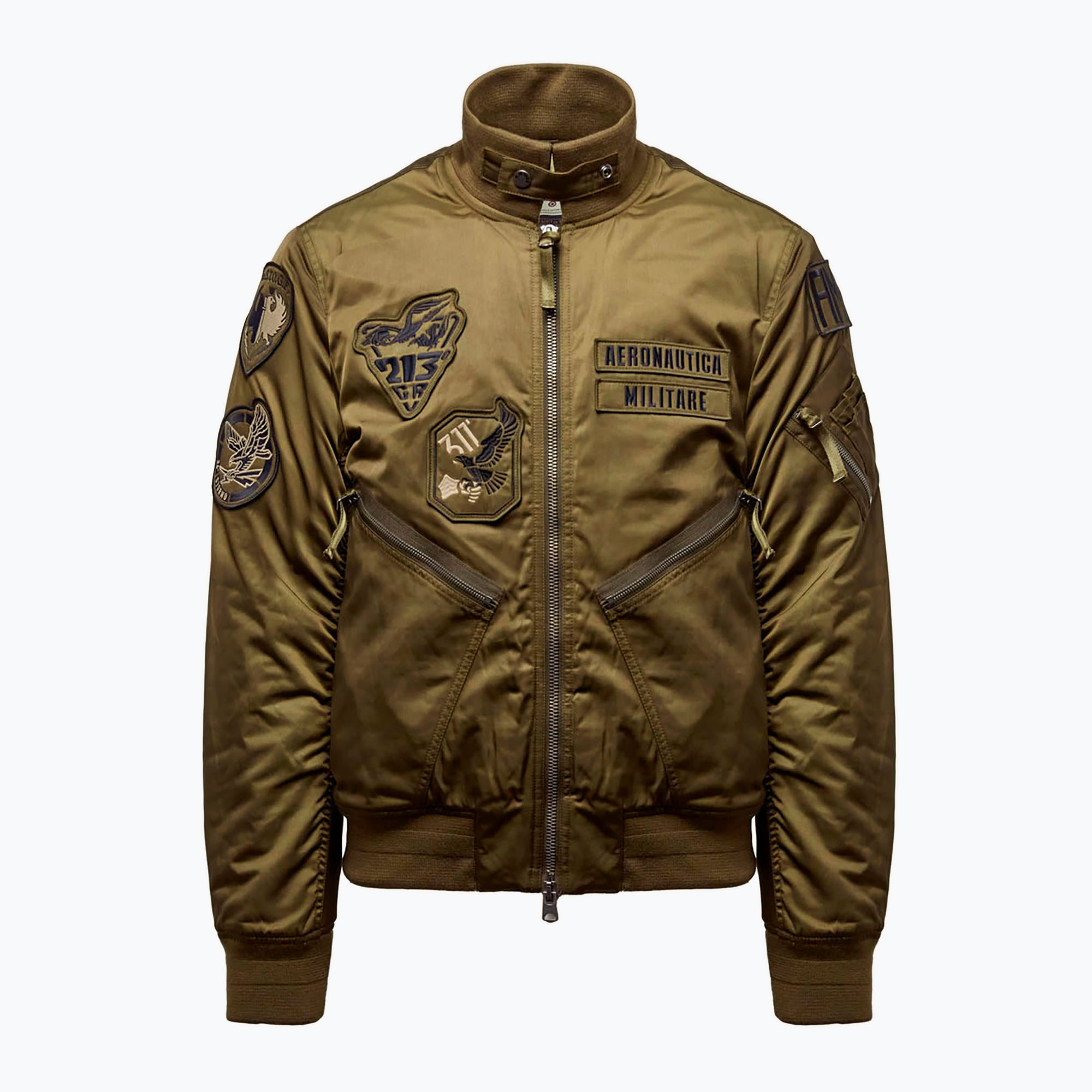 Мъжко яке Kurtka Aeronautica Militare 262AB3077UCT04361 Bomber fern green