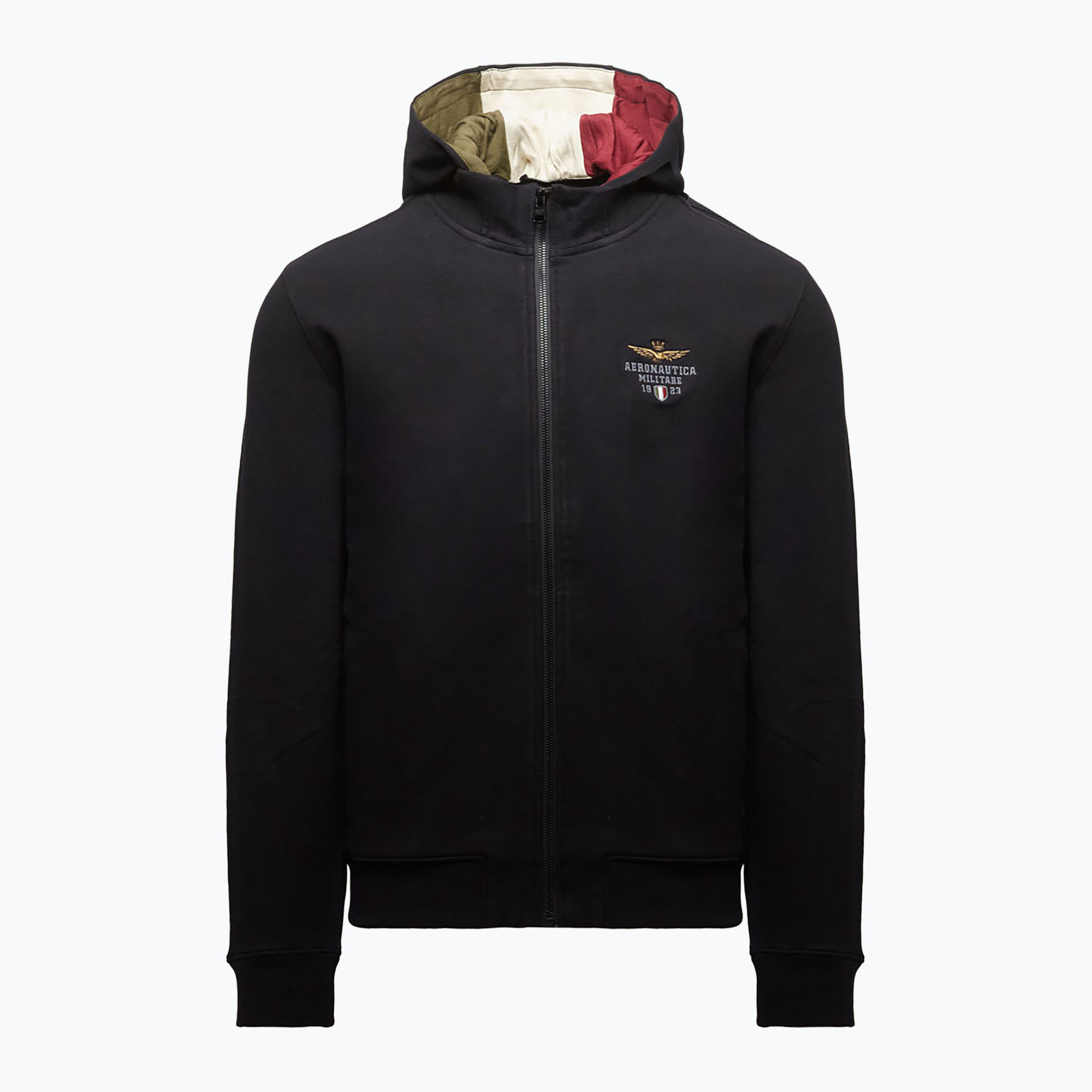 Bluză pentru bărbați Aeronautica Militare 262FE2097UF00662 Hoodie jet black