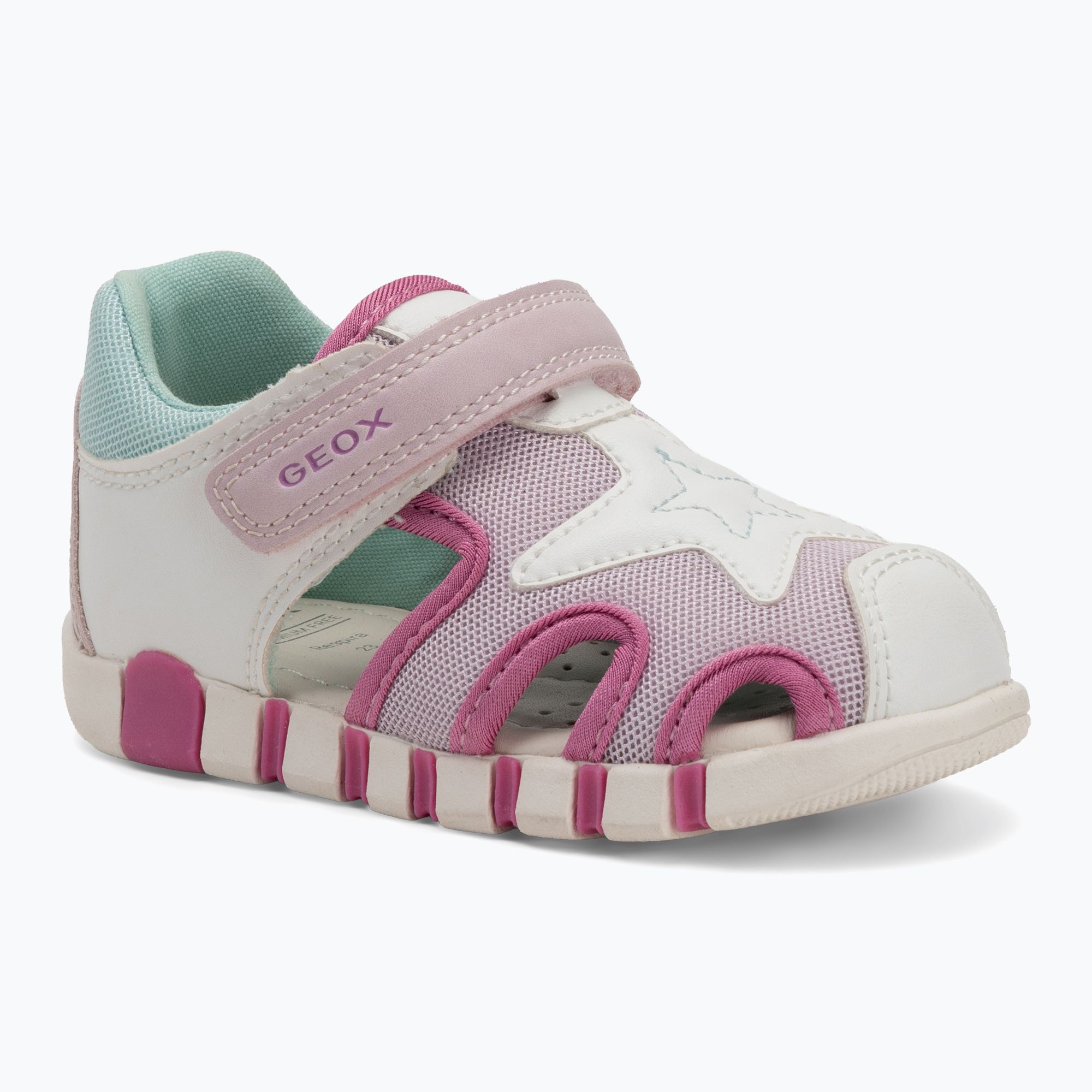 Sandały dziecięce Geox Iupidoo white/fuchsia 