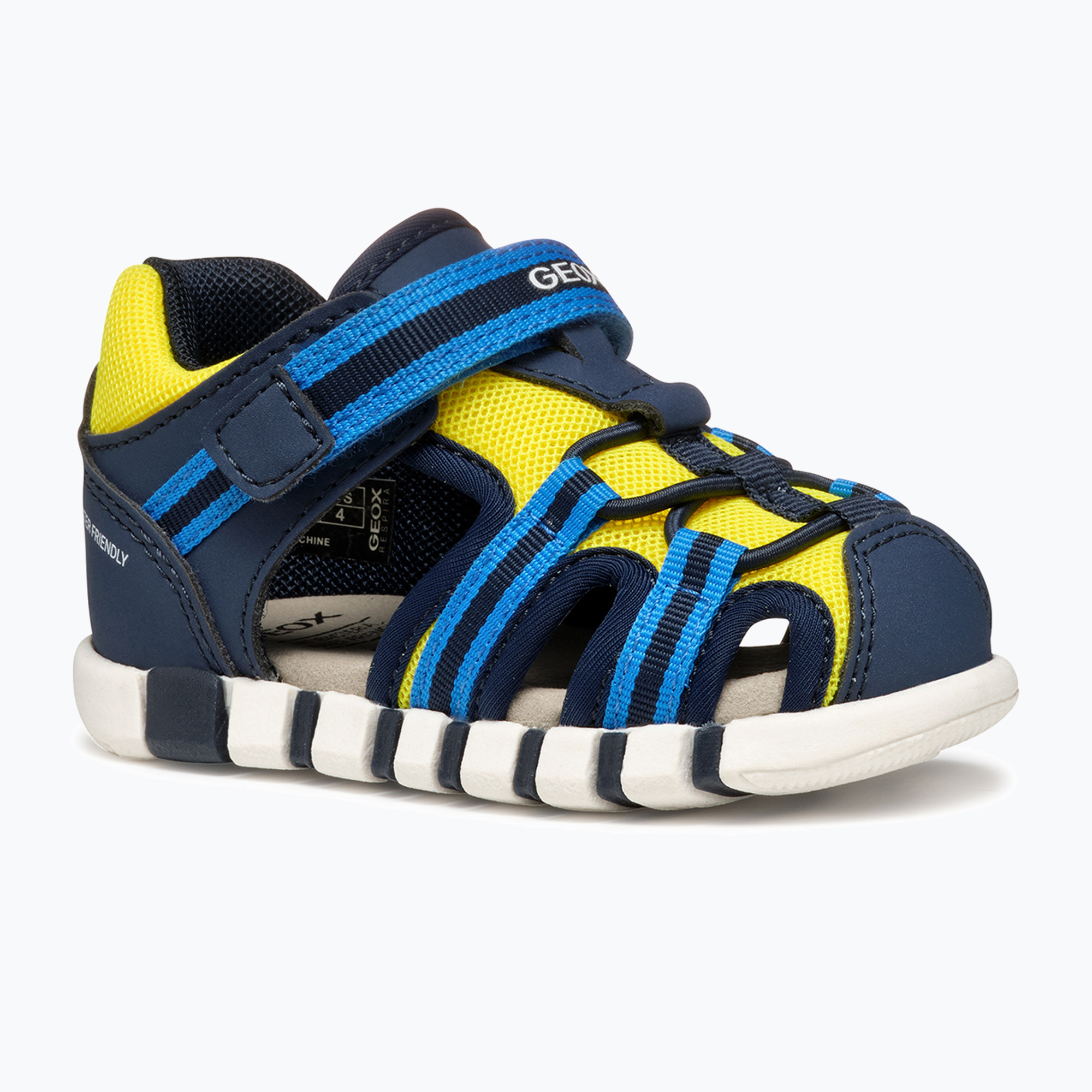 Sandały dziecięce Geox Iupidoo navy/fluo yellow 