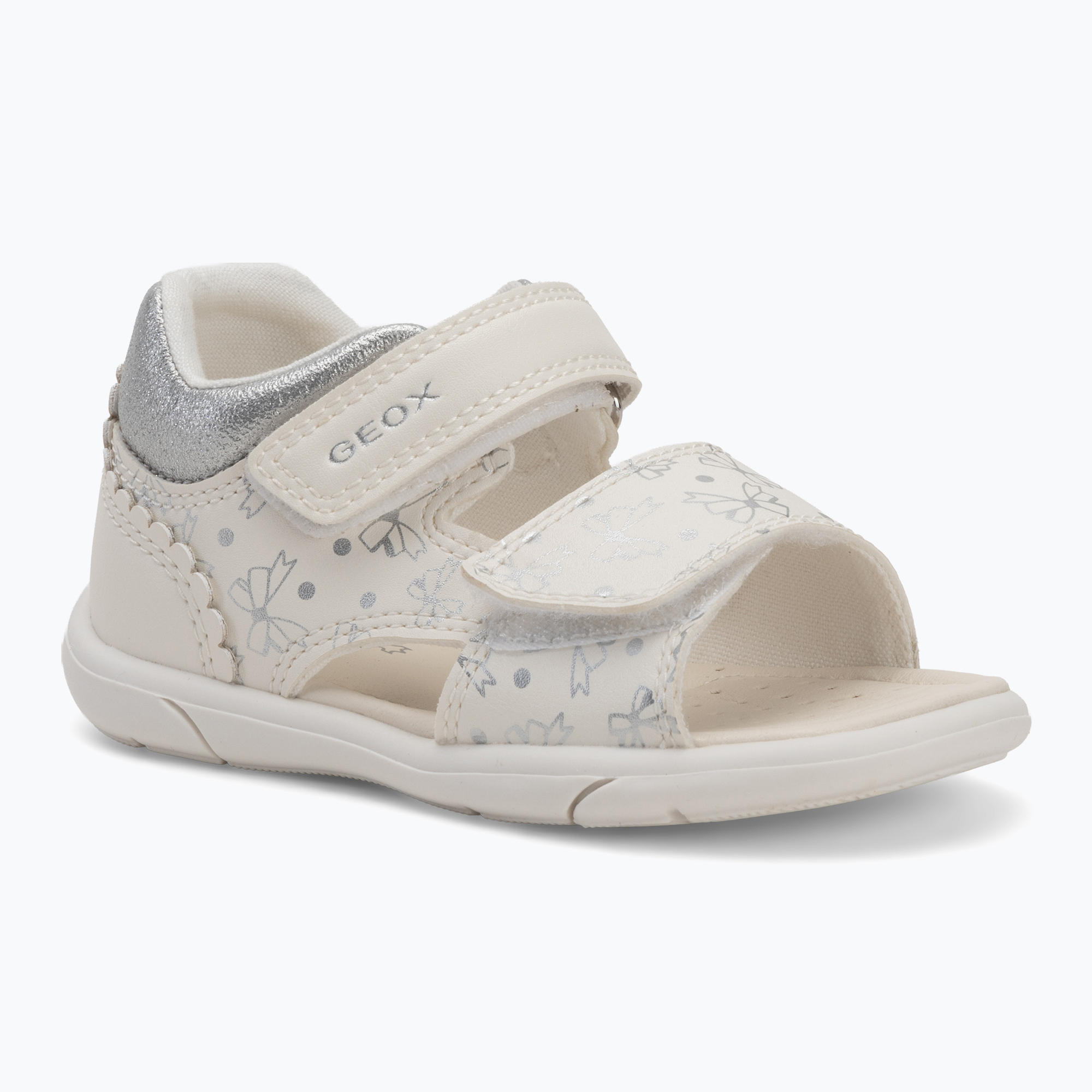 Sandały dziecięce Geox Zapito white/silver 