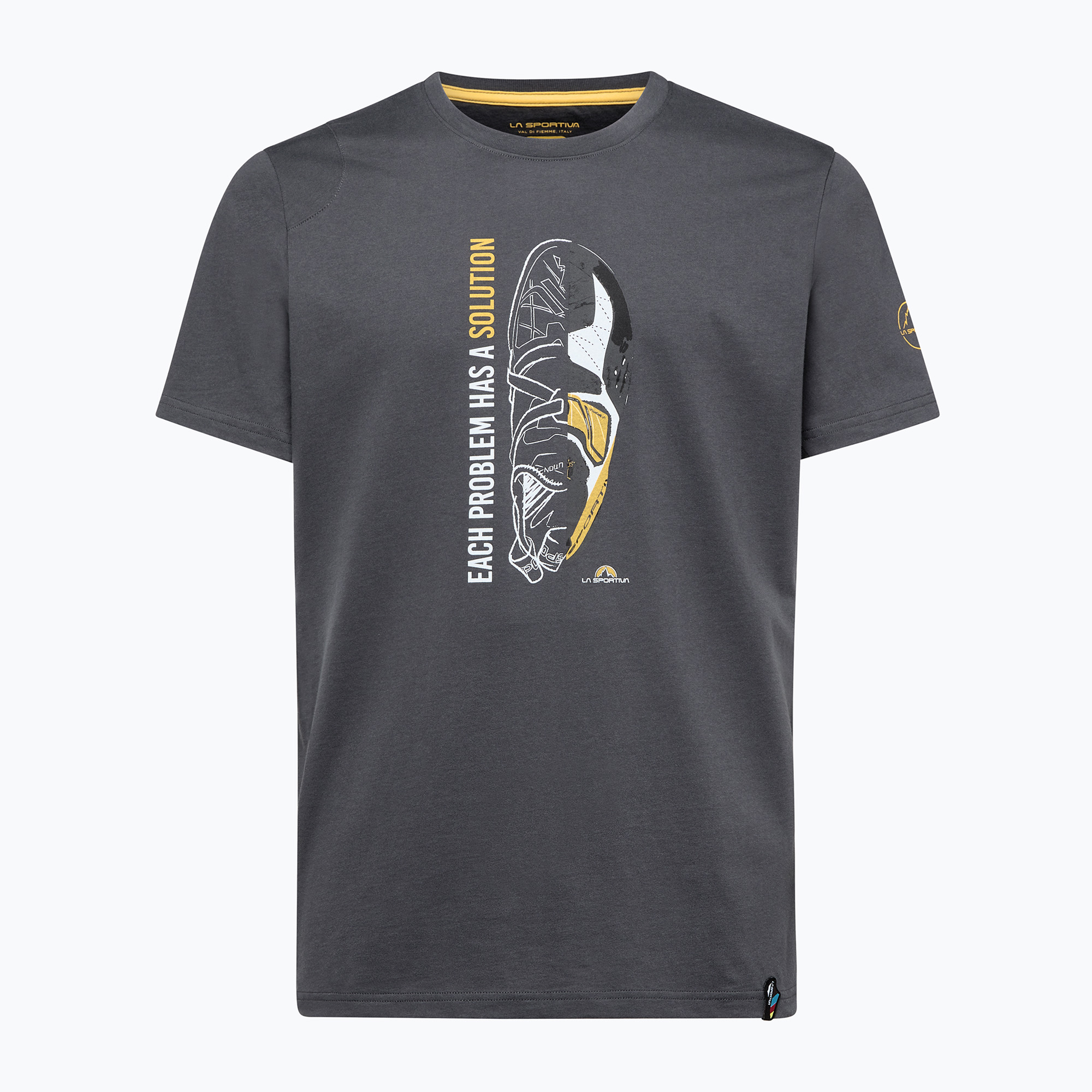 La Sportiva Solution men's T-shirt carbon/yellow (XL)