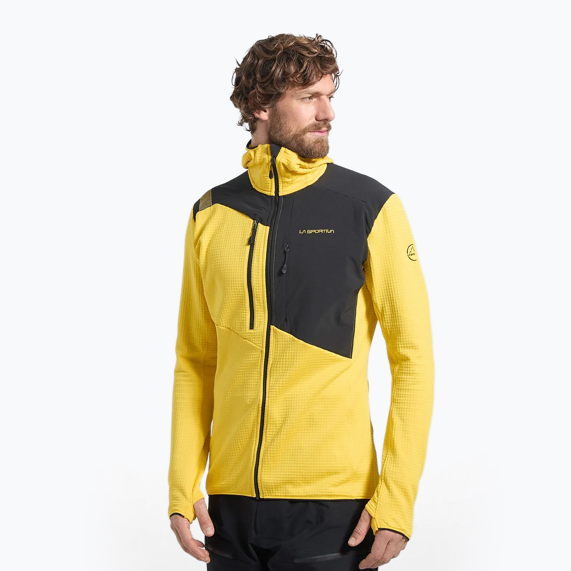 Bluza termoaktywna meska La Sportiva Lucendro Thermal Hoody yellow/black 