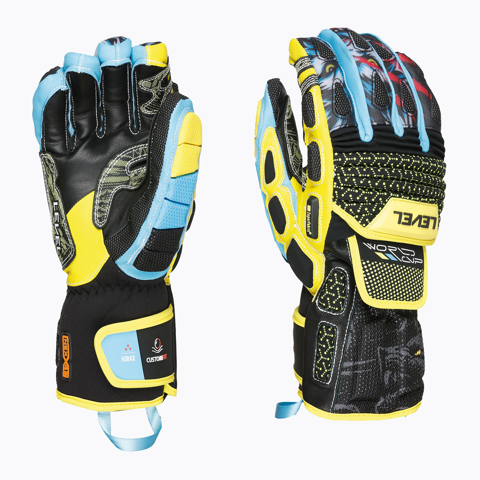 Скиорски ръкавици Level Worldcup Cf yellow/blue