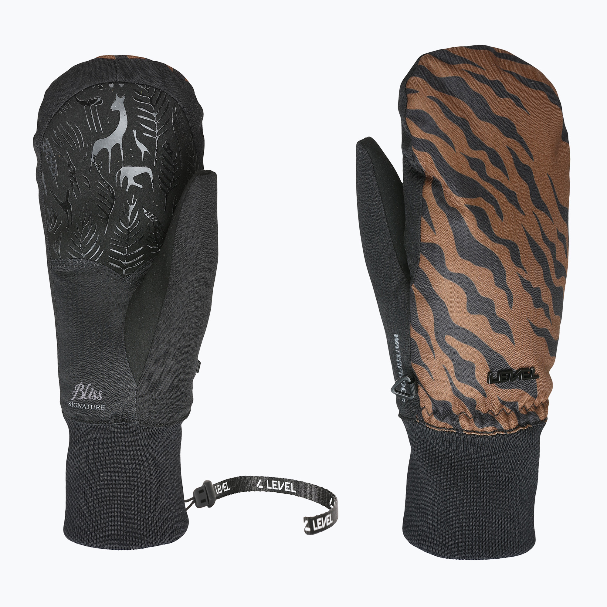 Дамски скиорски ръкавици Level Coral Mitt black/camo