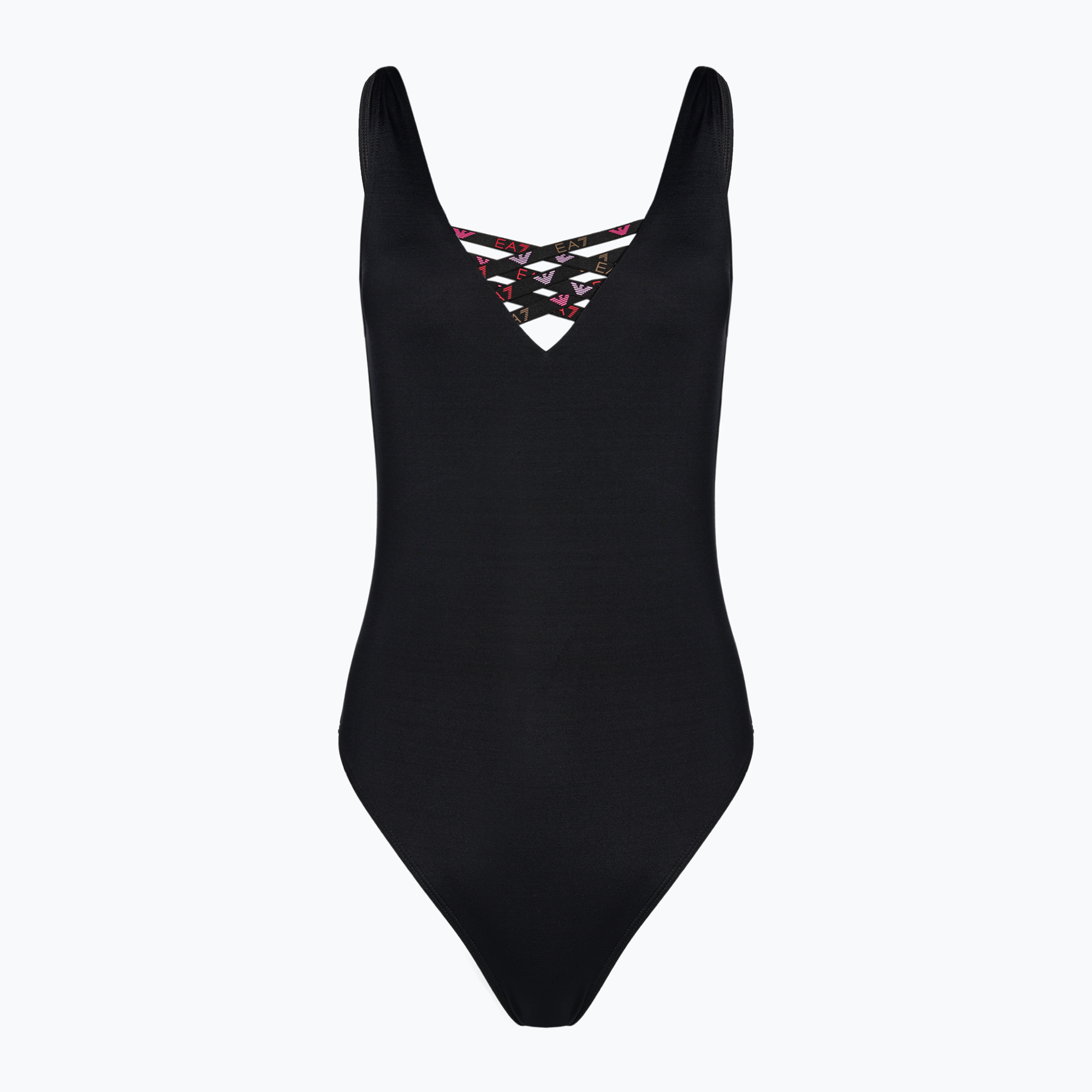 Дамски бански костюм от една част EA7 Emporio Armani Water Sports BW Tape nero