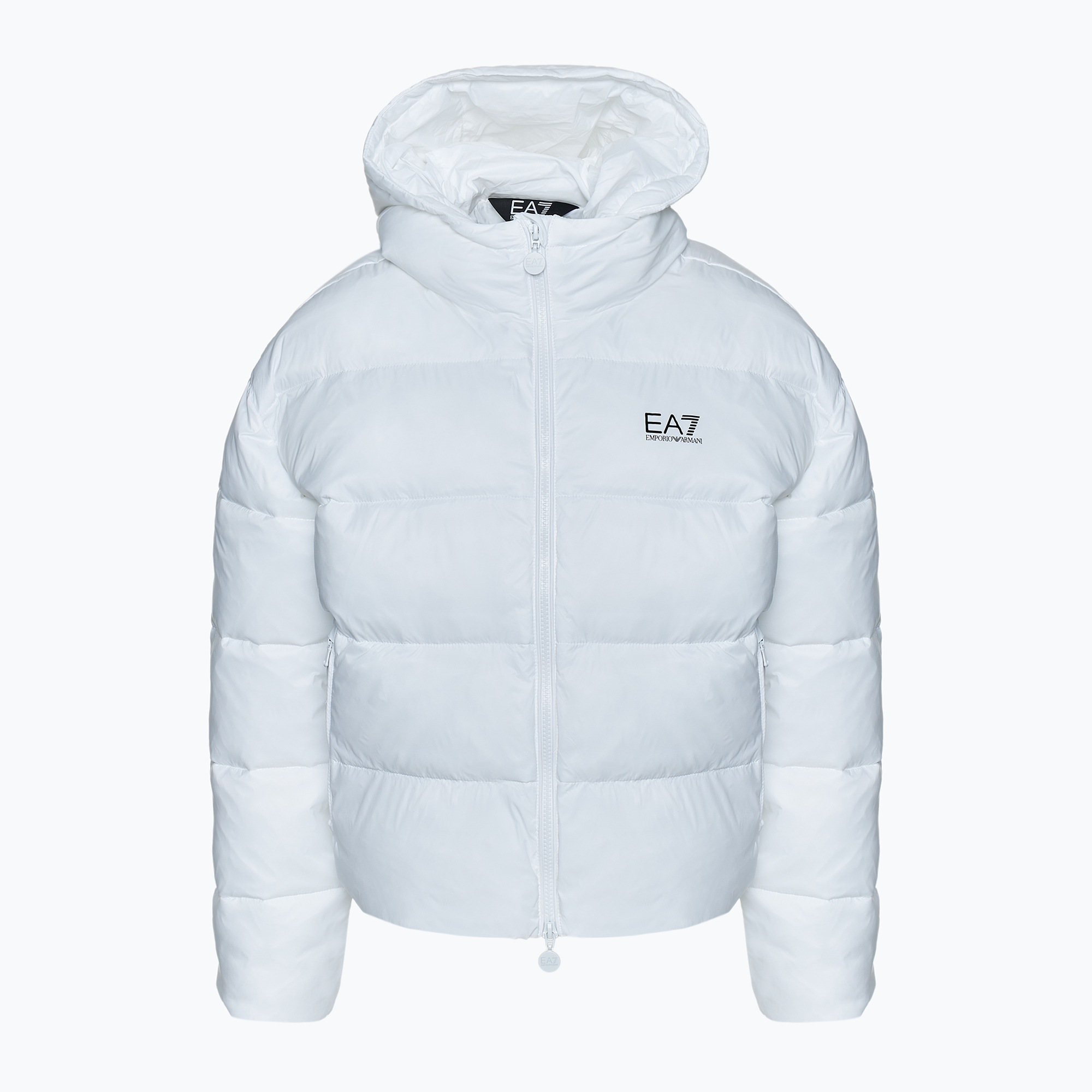 Kurtka damska EA7 Emporio Armani Train Shiny ECO Extra Padded Bomberka white 