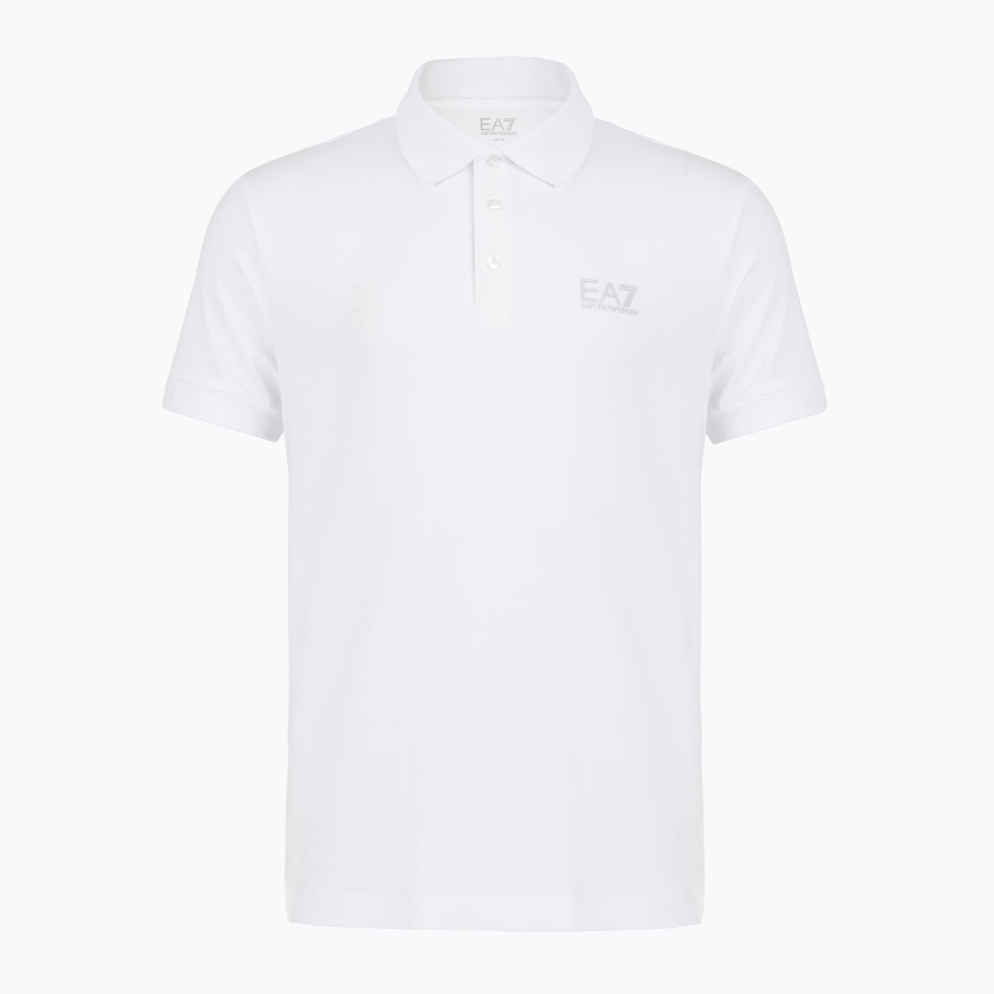 Koszulka polo męska EA7 Emporio Armani Core Identity Polo white/silver logo 