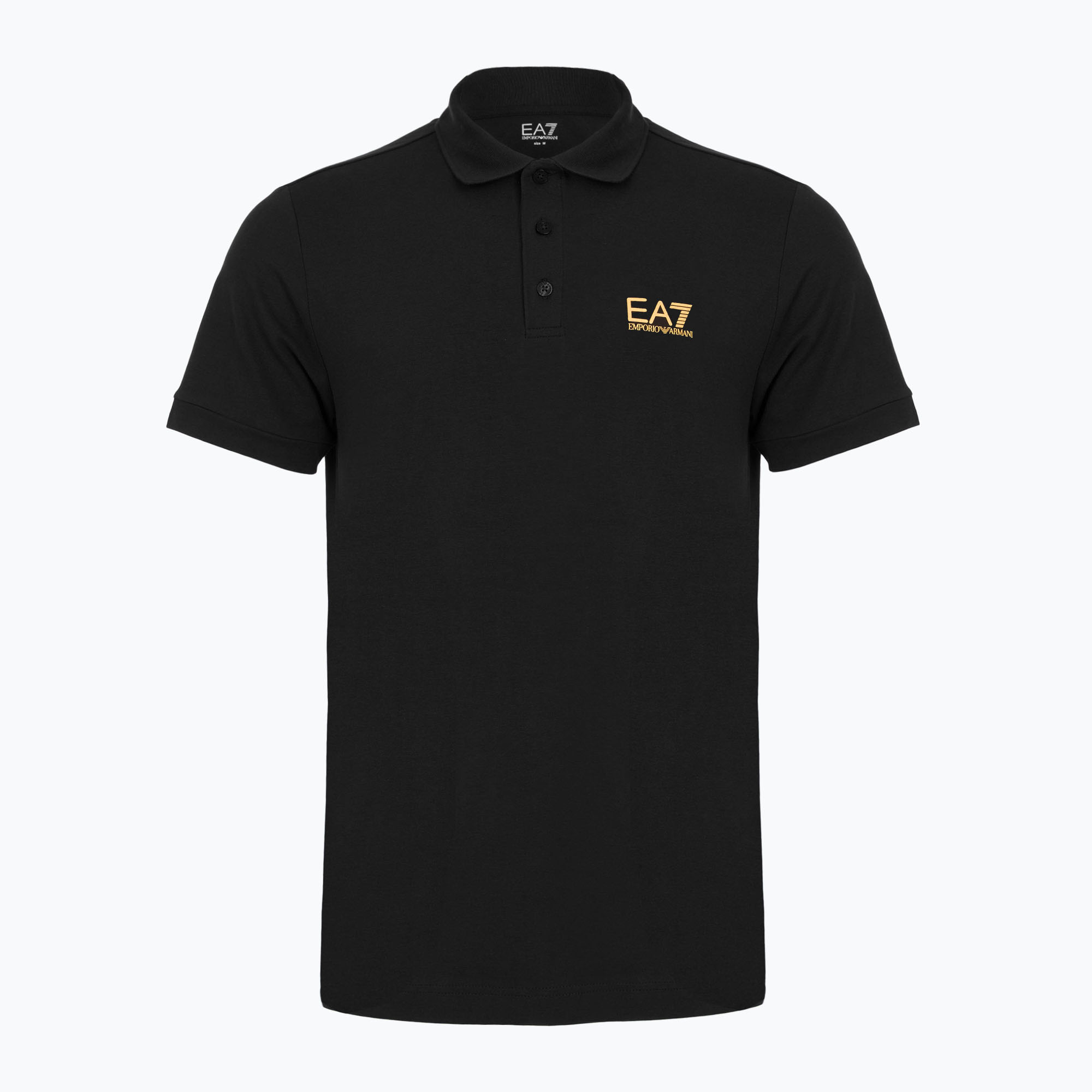 Koszulka polo męska EA7 Emporio Armani Core Identity Polo black/gold logo 