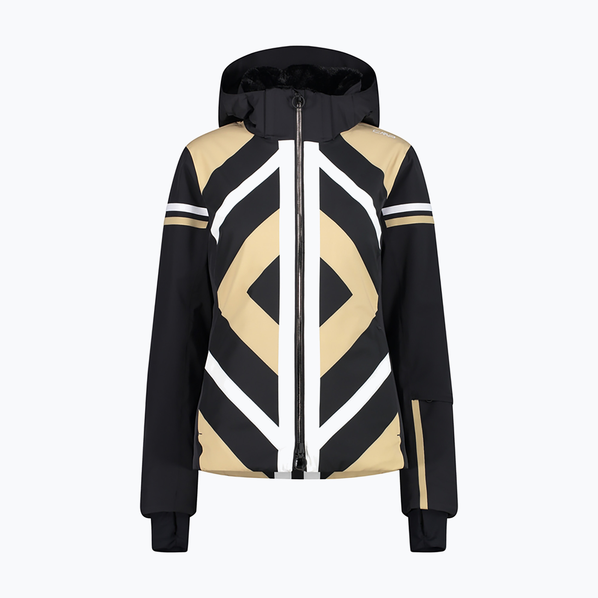 CMP women's ski jacket 32W0256 beige and black 32W0256/04UM (34)
