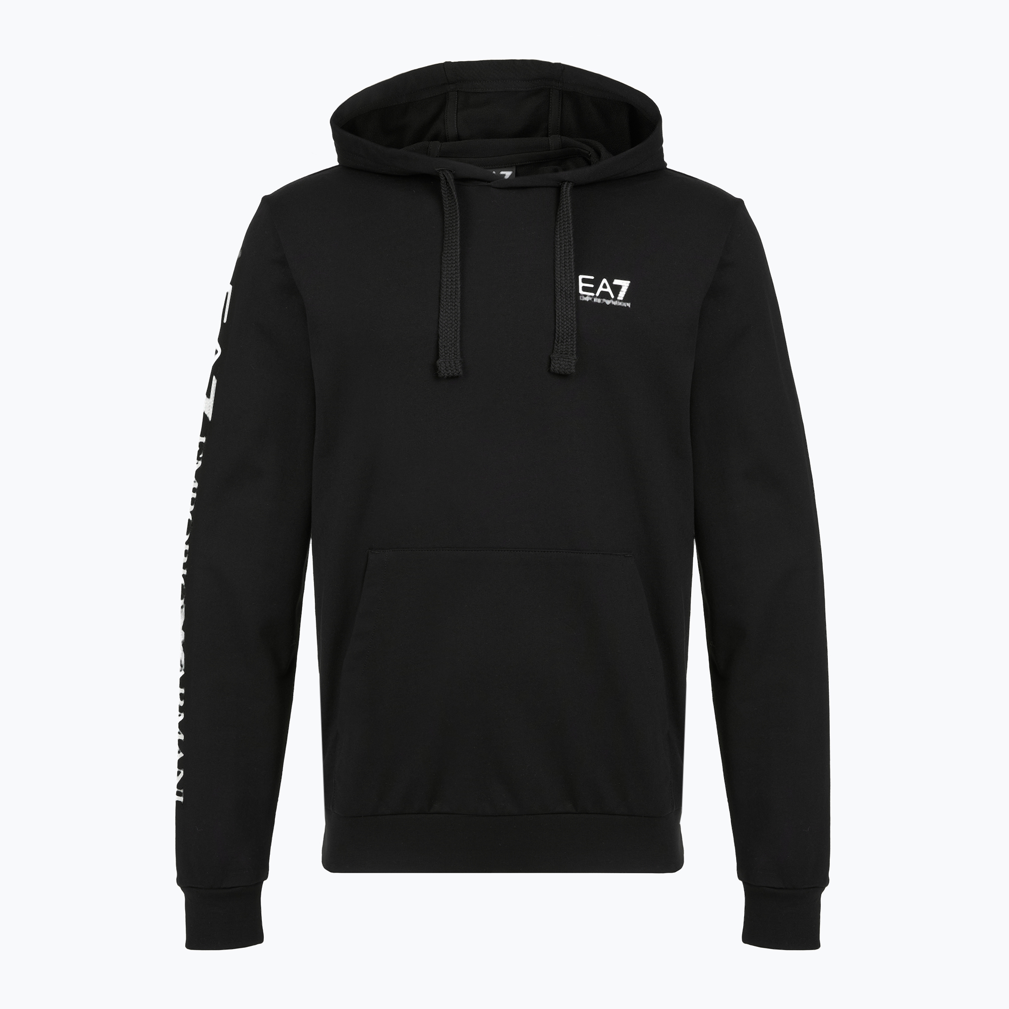 Bluza męska Emporio Armani EA7 Train Logo Series Extended Logo Hoodie black/white 