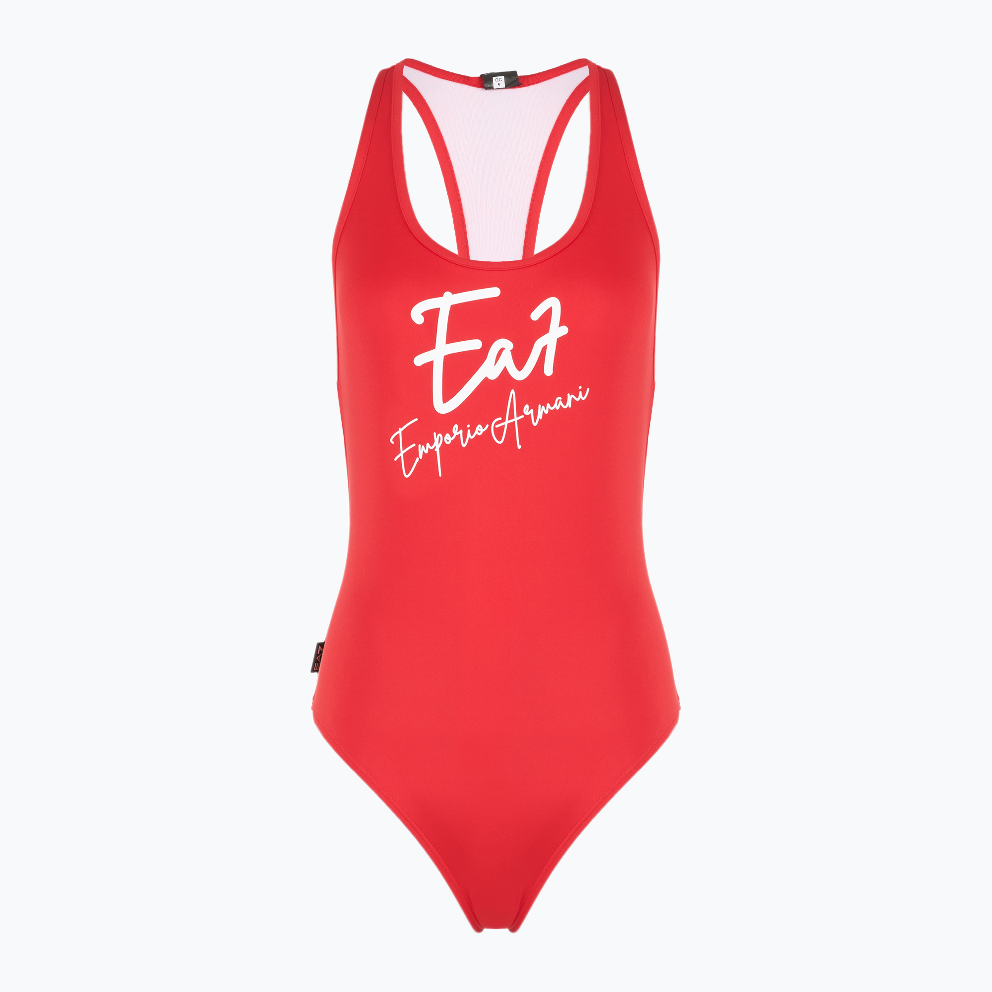 Дамски бански от една част EA7 Emporio Armani Maxi Logo One Piece racing red