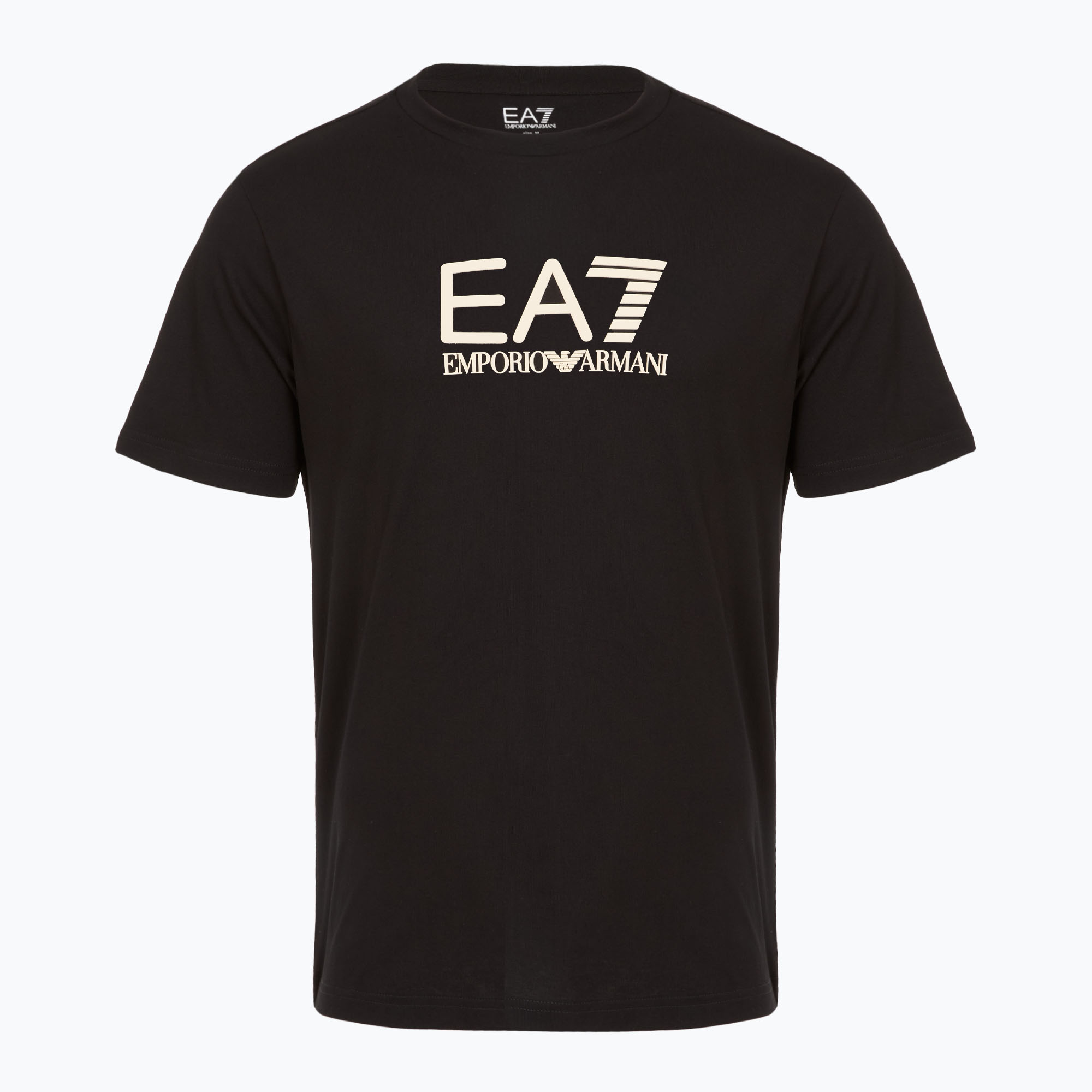Koszulka męska EA7 Emporio Armani Visibility Cotton Crew black/beige 
