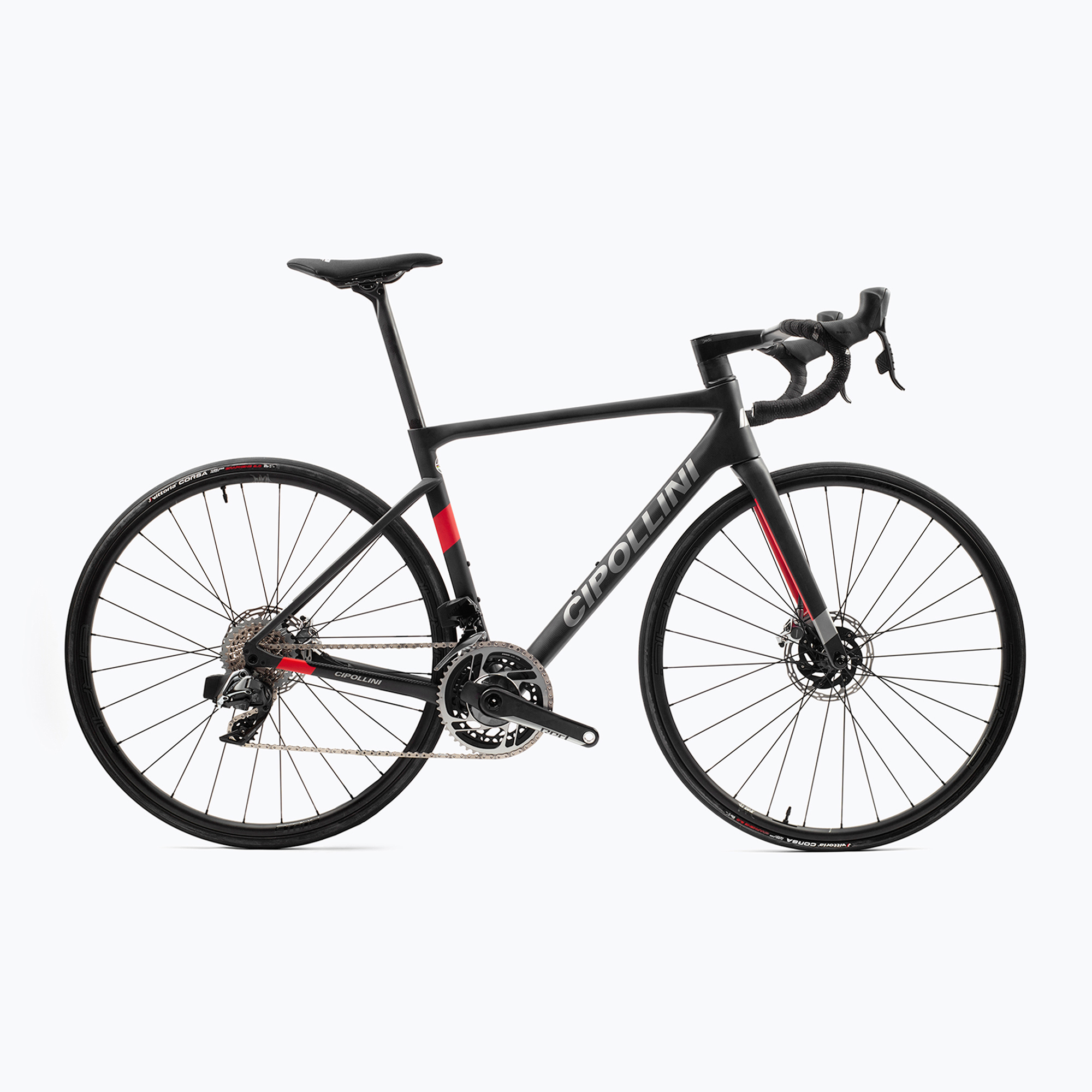 Cestný bicykel Cipollini DOLOMIA DB 22-RED AXS čierno-červený M12MC122DOLOMIA_DB N3UG (DOLOMIA DB 22-RED AXS QUARQ-TS20-ALANERA M0012MC122DOLOMIA_DB