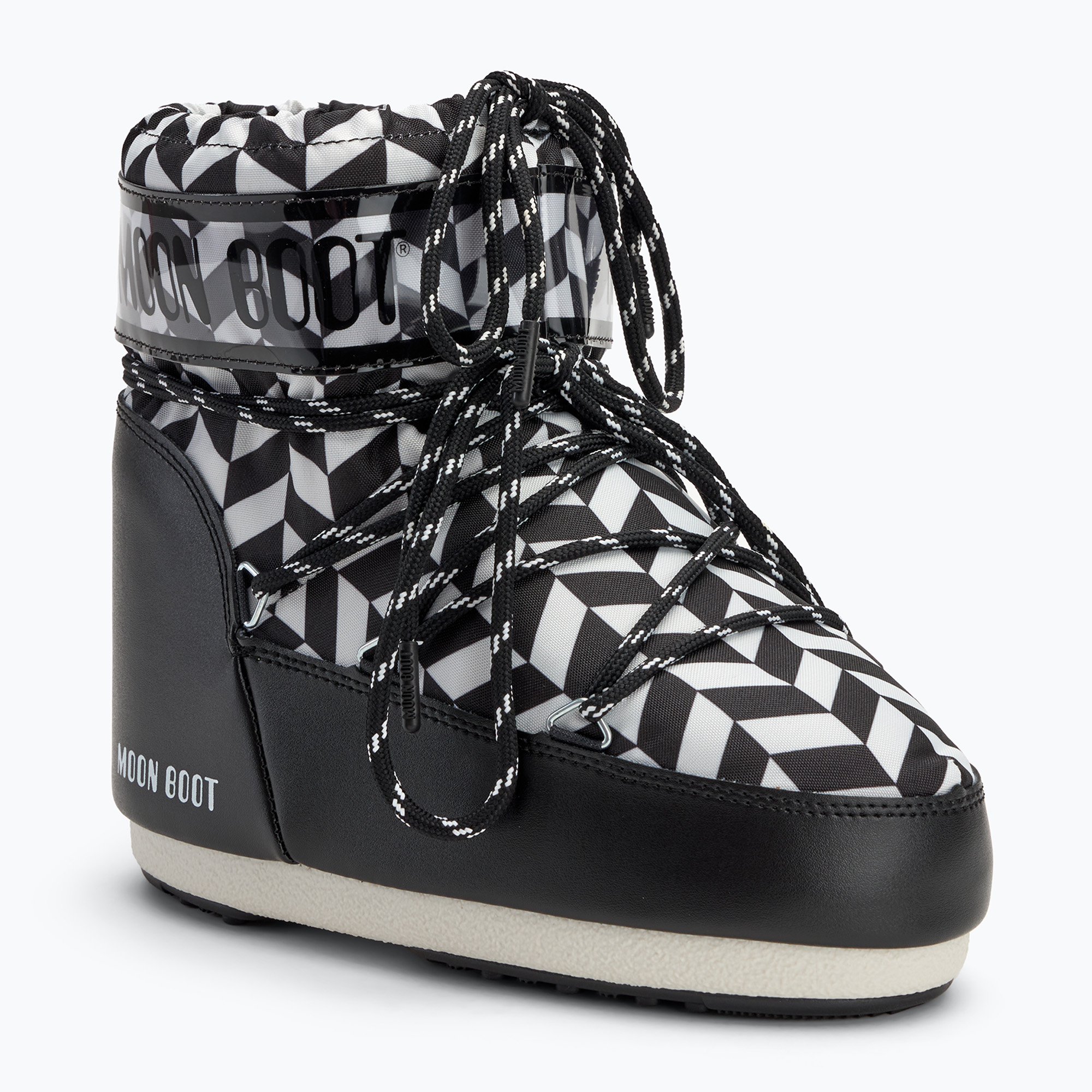 Śniegowce damskie Moon Boot Icon Low Optical black/white 