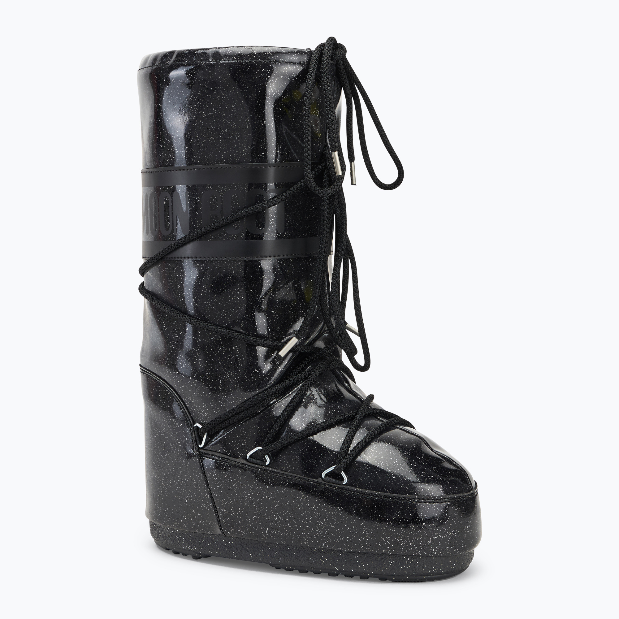 Śniegowce Moon Boot Icon Glitter black 