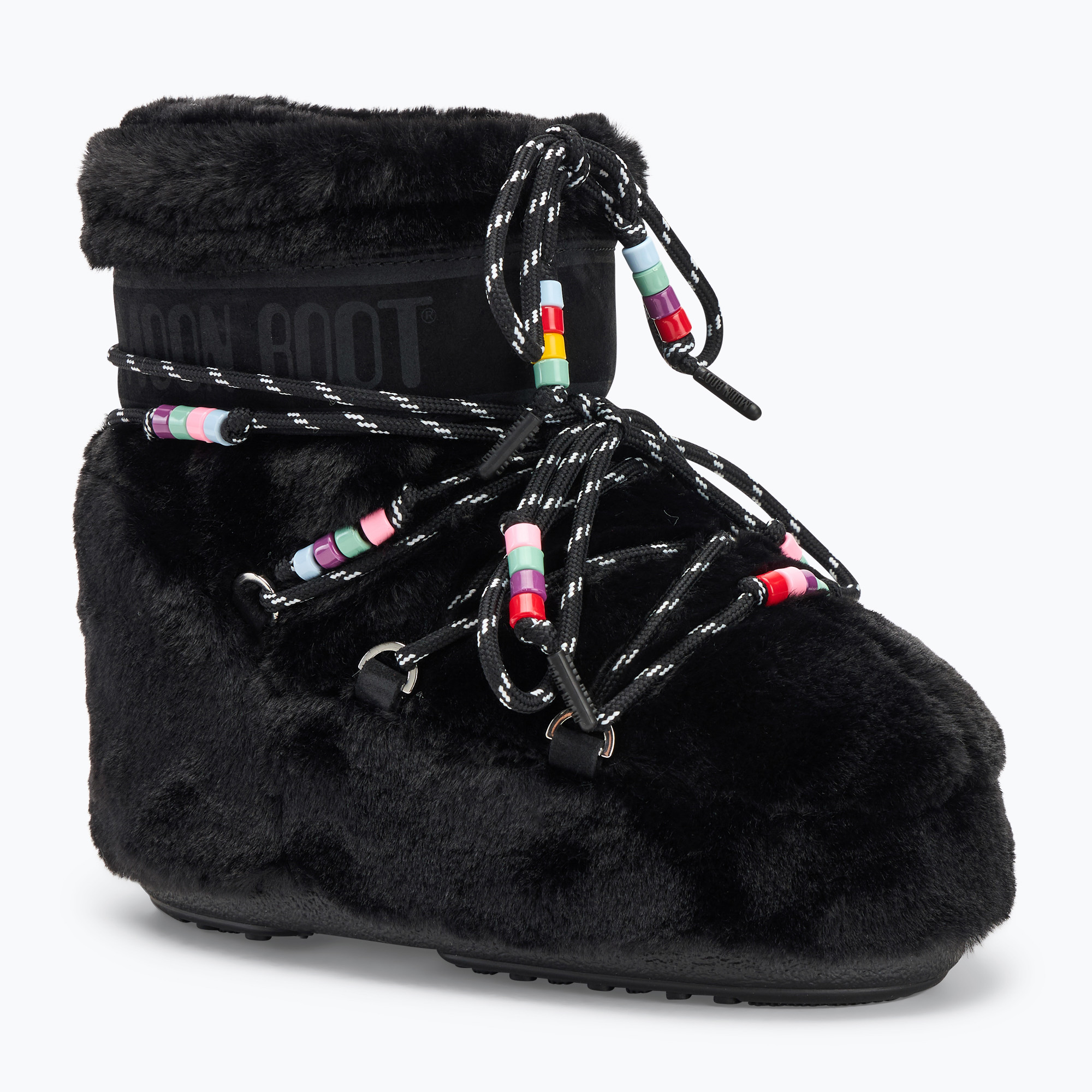 Dámske snehule Moon Boot Icon Low Faux Fur Beads black (Icon Low Faux Fur Beads 80D1409470-N001)
