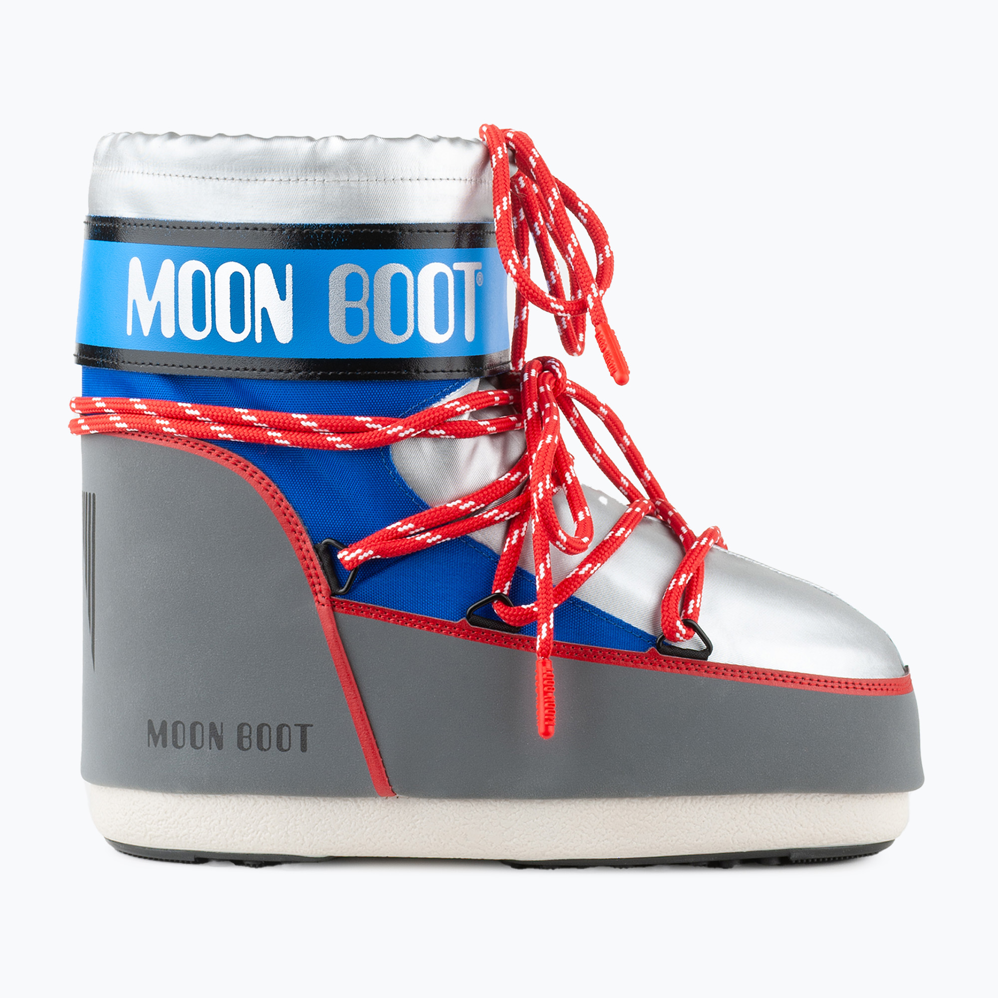 Śniegowce damskie Moon Boot Icon Low Space Racing silver/blue/red 