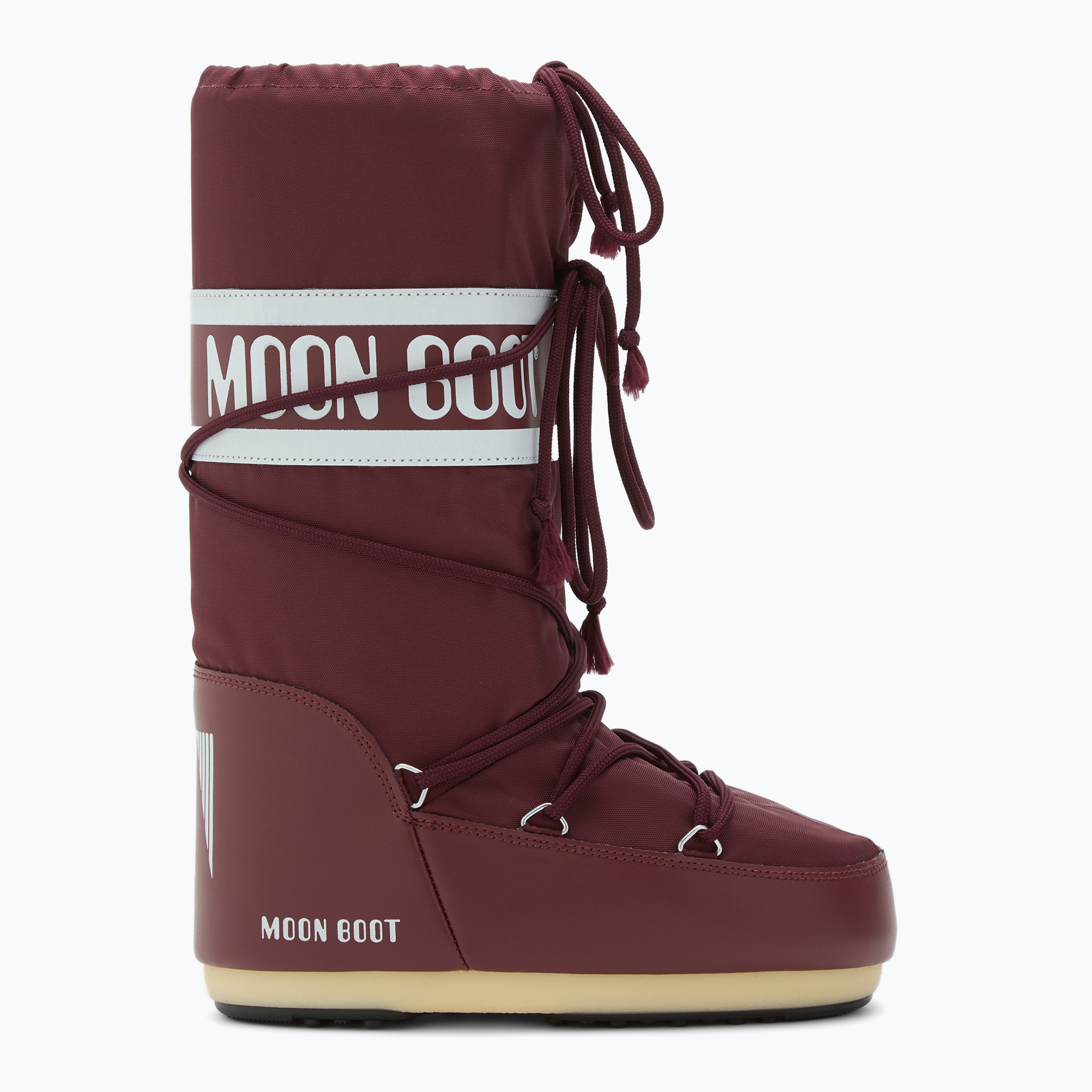 Damen-Schneestiefel Moon Boot Icon Nylon burgundy